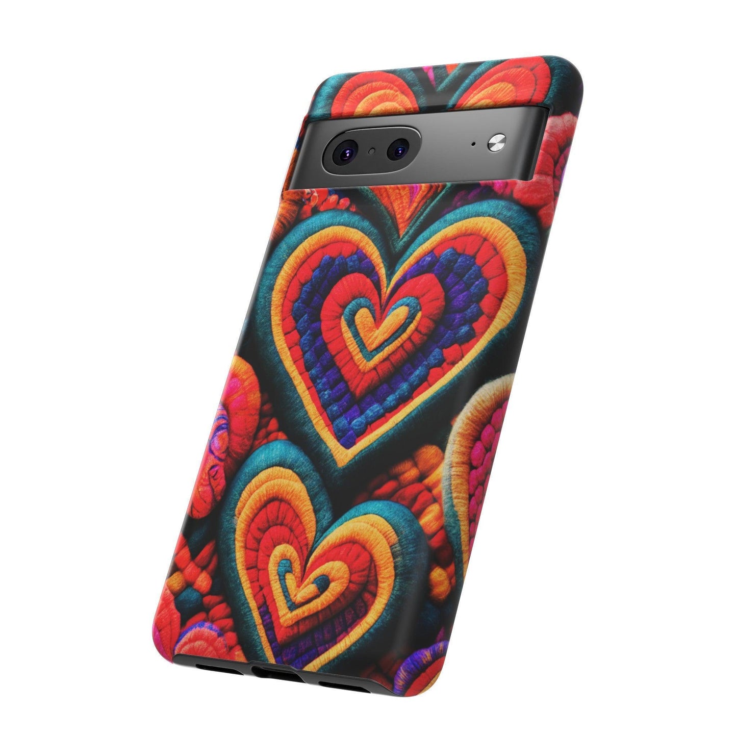 Tough Phone Case :" Eclectic Elegance Phone Case Collection" ( Hearts patterns)