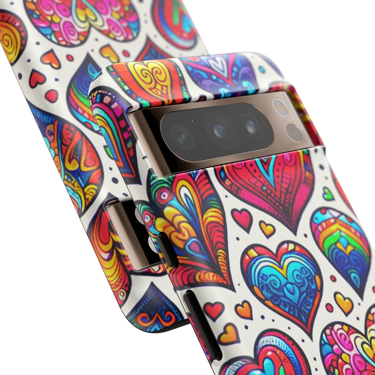 Tough Phone Case :" Eclectic Elegance Phone Case Collection" ( Hearts patterns)