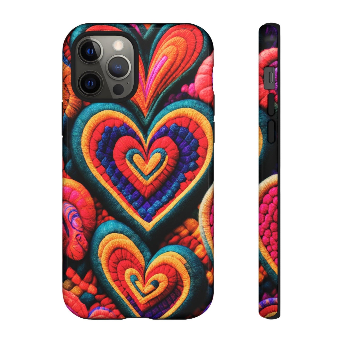 Tough Phone Case :" Eclectic Elegance Phone Case Collection" ( Hearts patterns)