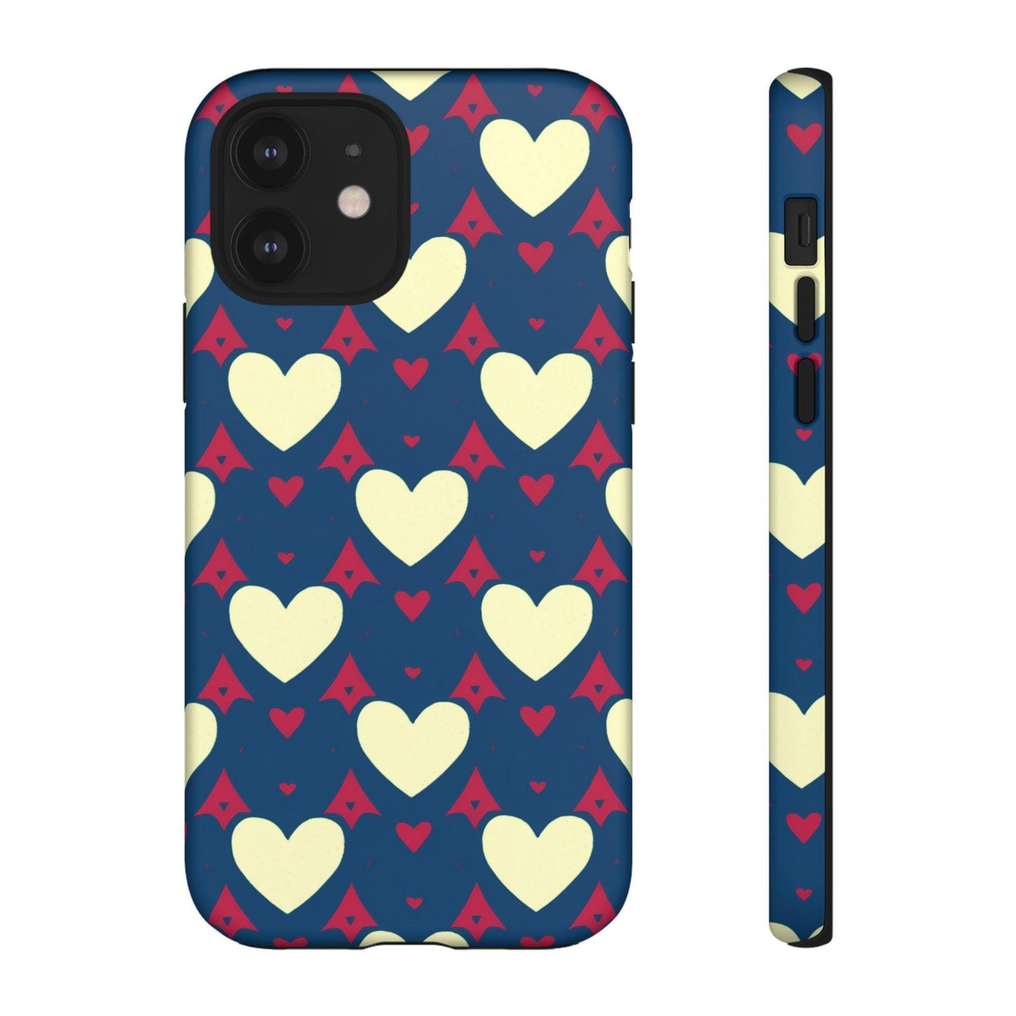 Tough Phone Case :" Eclectic Elegance Phone Case Collection" ( Hearts patterns)