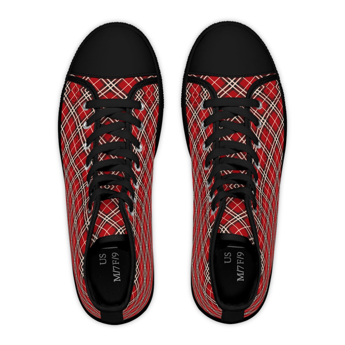 Awesome Plaid Design High Top Sneakers