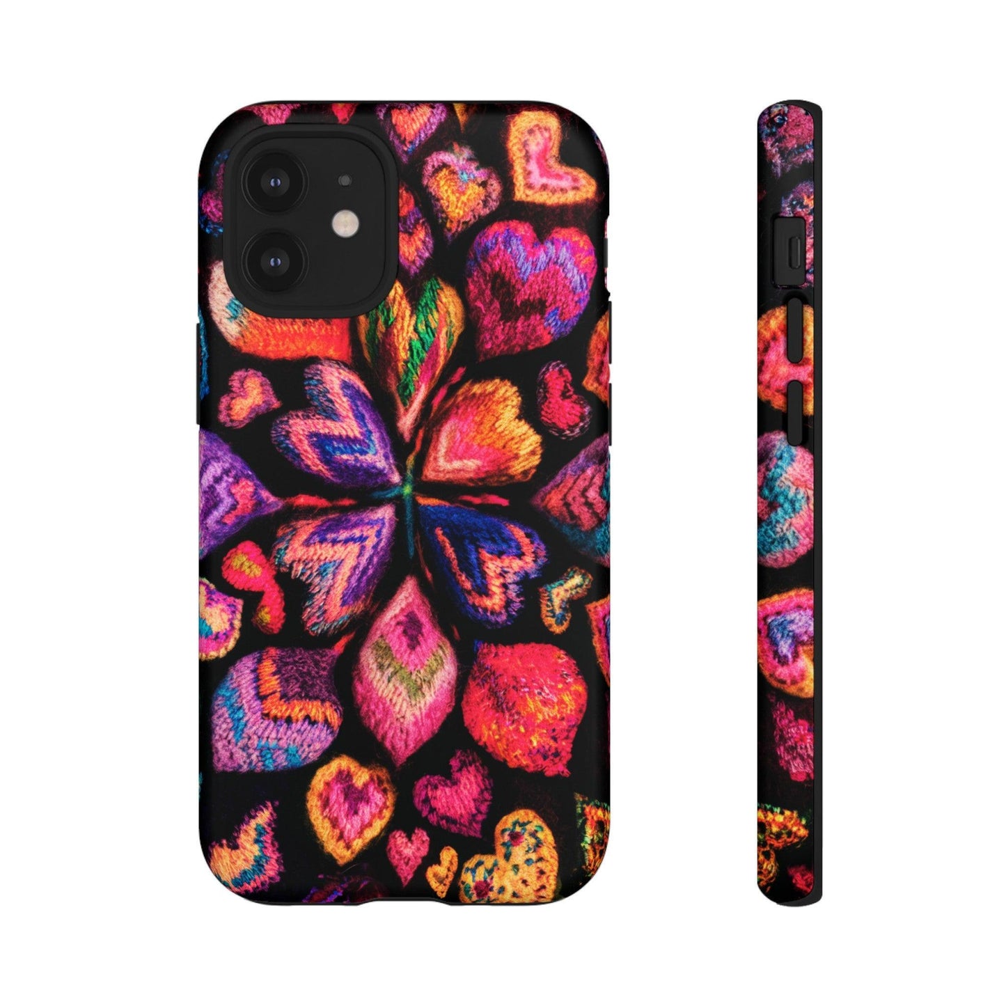 Tough Phone Case :" Eclectic Elegance Phone Case Collection" ( Hearts patterns)