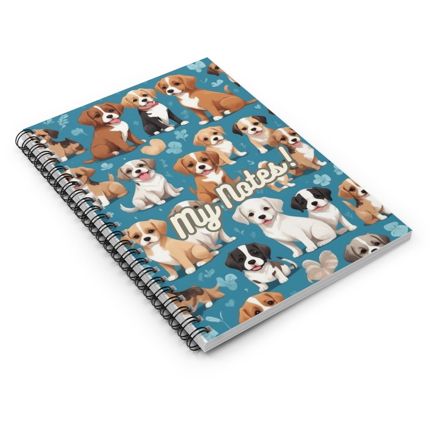 Paw-some Puppy Spiral Notebook | Perfect for your notes, making lists, or sketching | Perfect gift for dog fans - Cosmic Creations by Karen