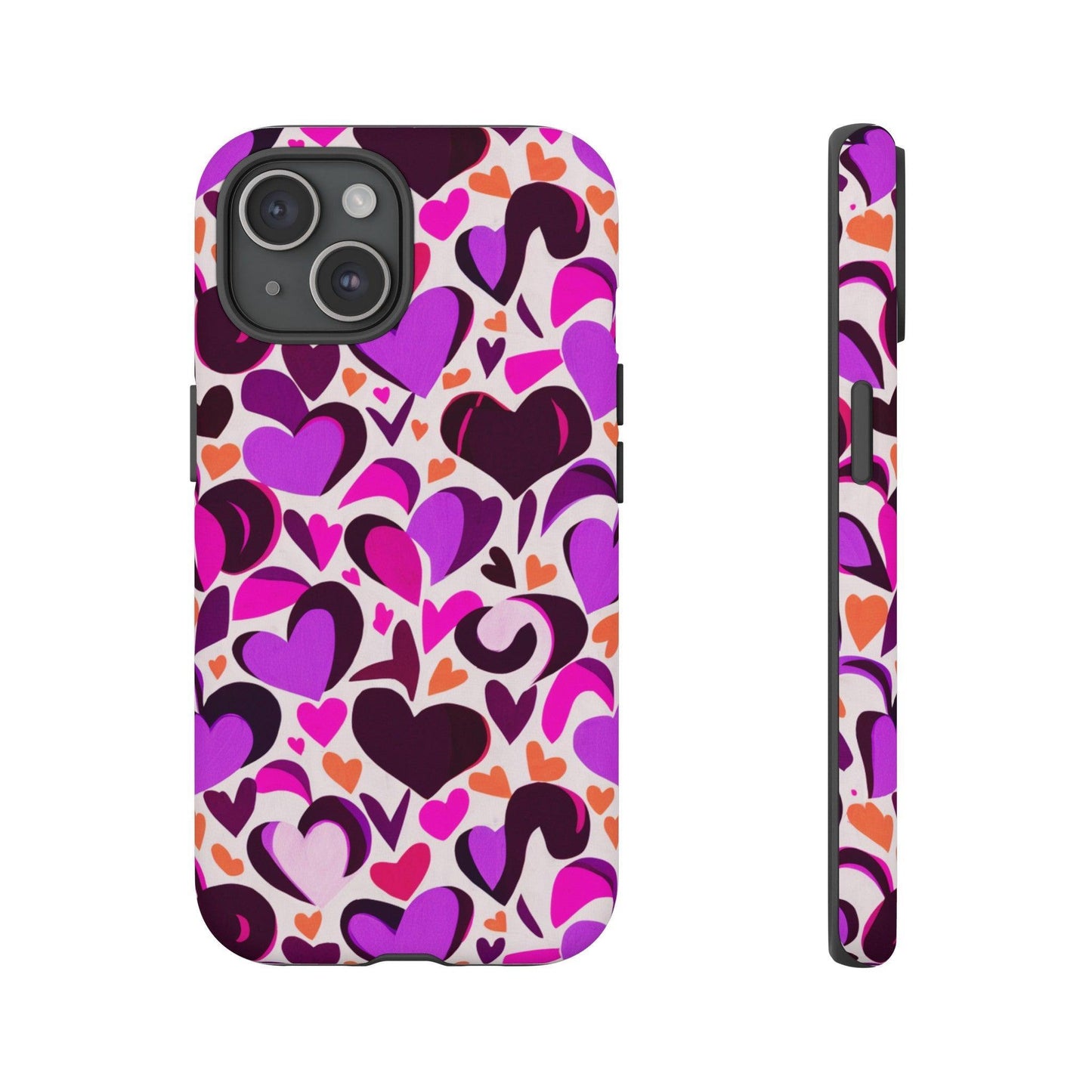 Tough Phone Case :" Eclectic Elegance Phone Case Collection" ( Hearts patterns)