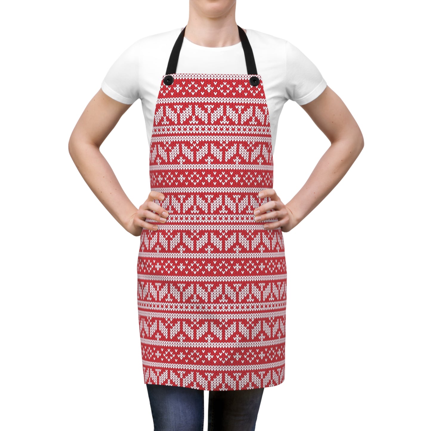 Christmas Knitted Style Design Apron