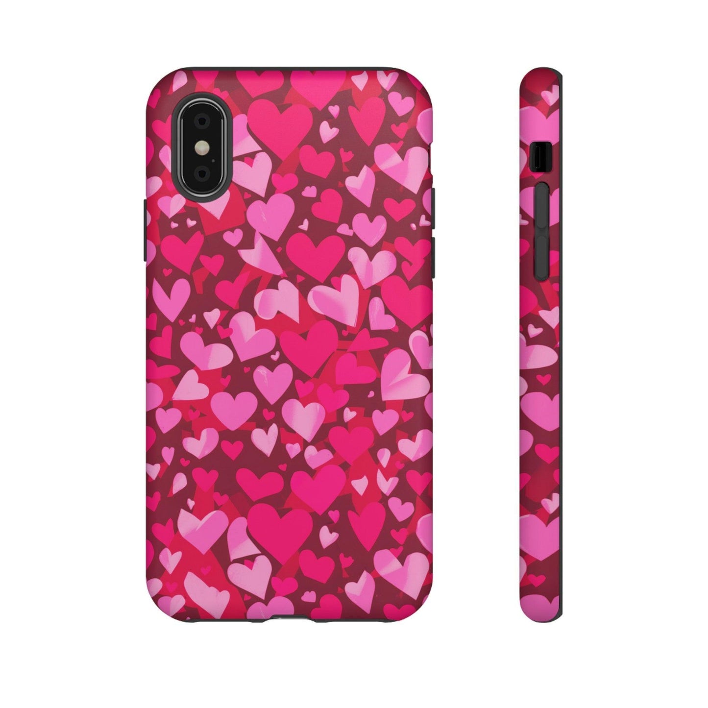 Tough Phone Case :" Eclectic Elegance Phone Case Collection" ( Hearts patterns)