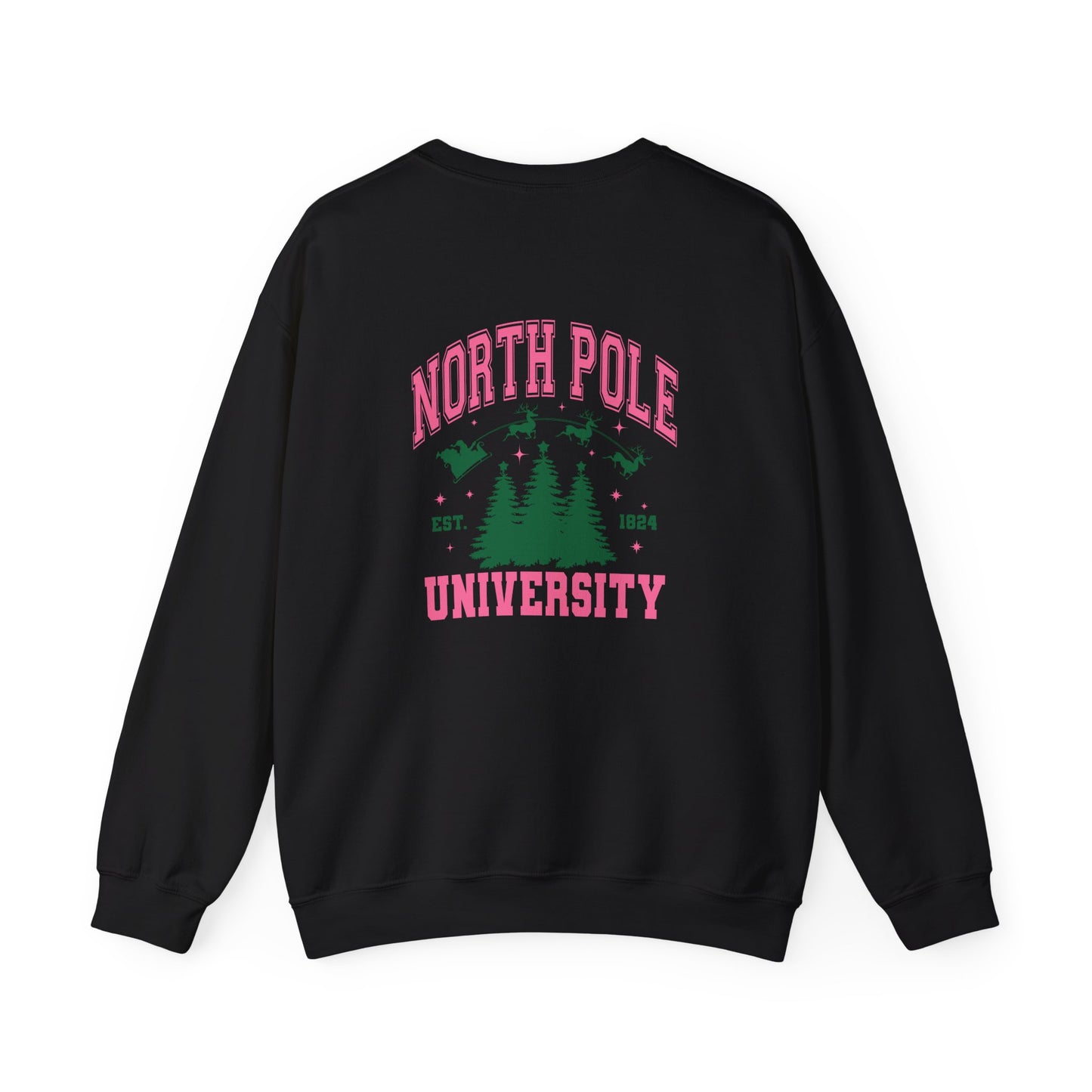 Christmas North Pole University Design  Unisex Crewneck Sweatshirt