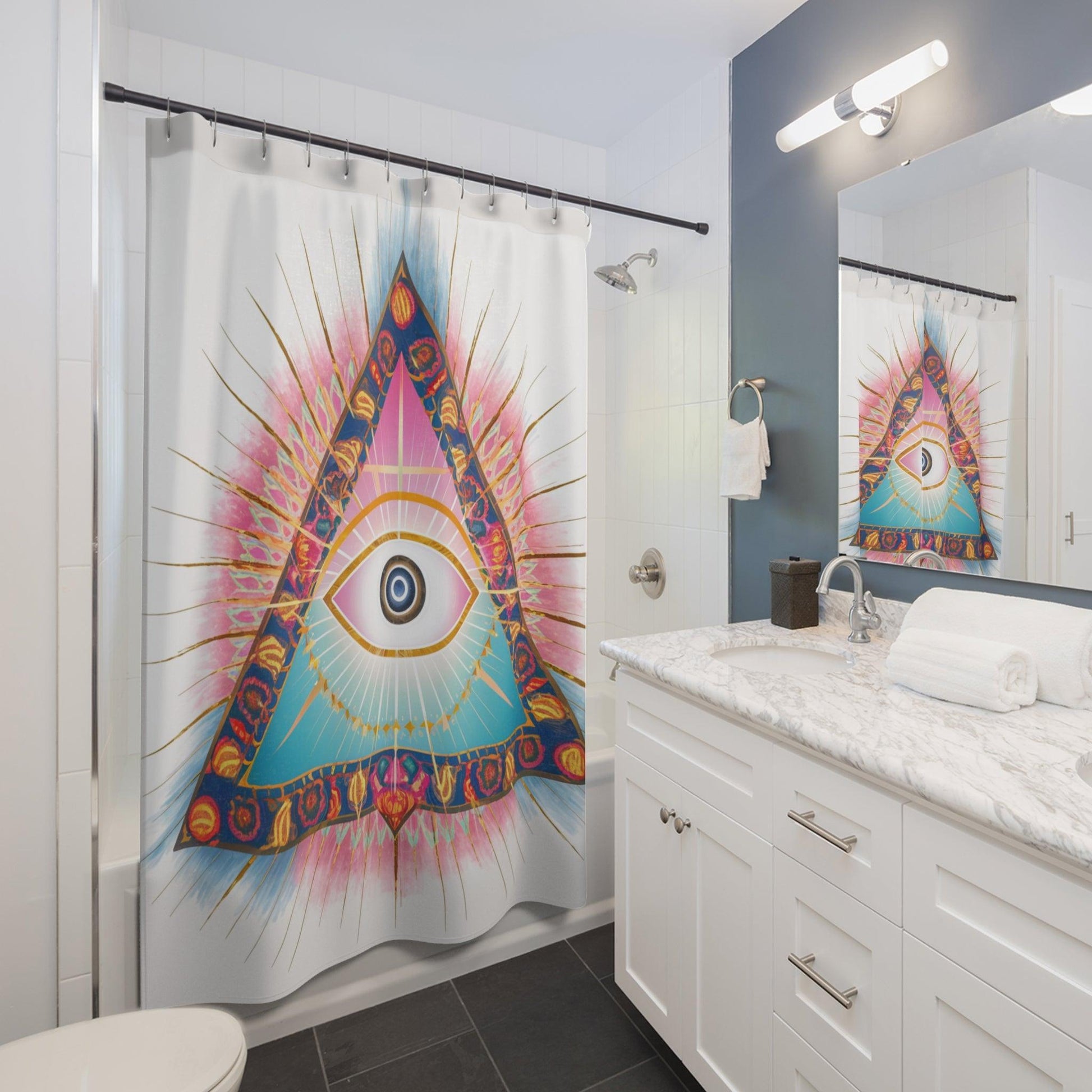 Elegant Shower Curtains Collection ( Third Eye) - Cosmic Creations by Karen