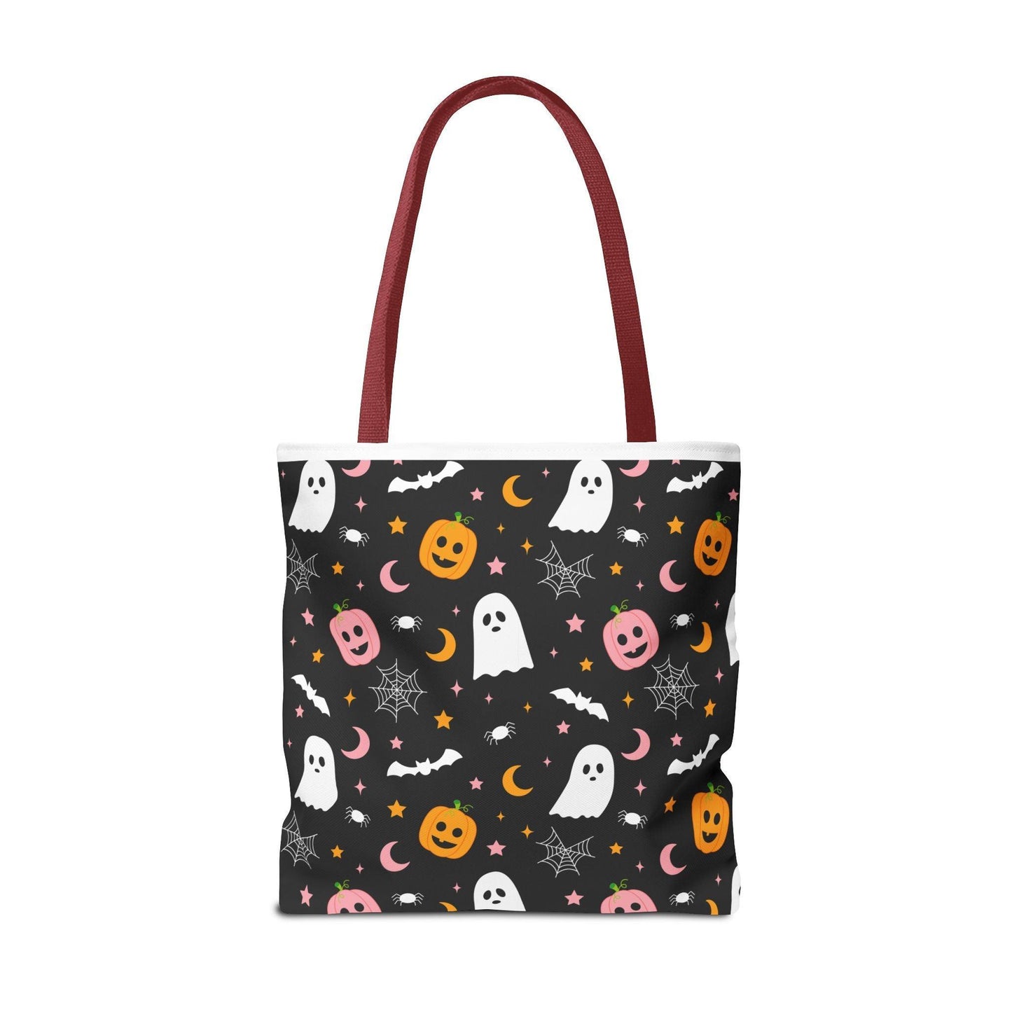 Ghosts & Pumpkins Black Tote Bag - Cosmic Creations by Karen