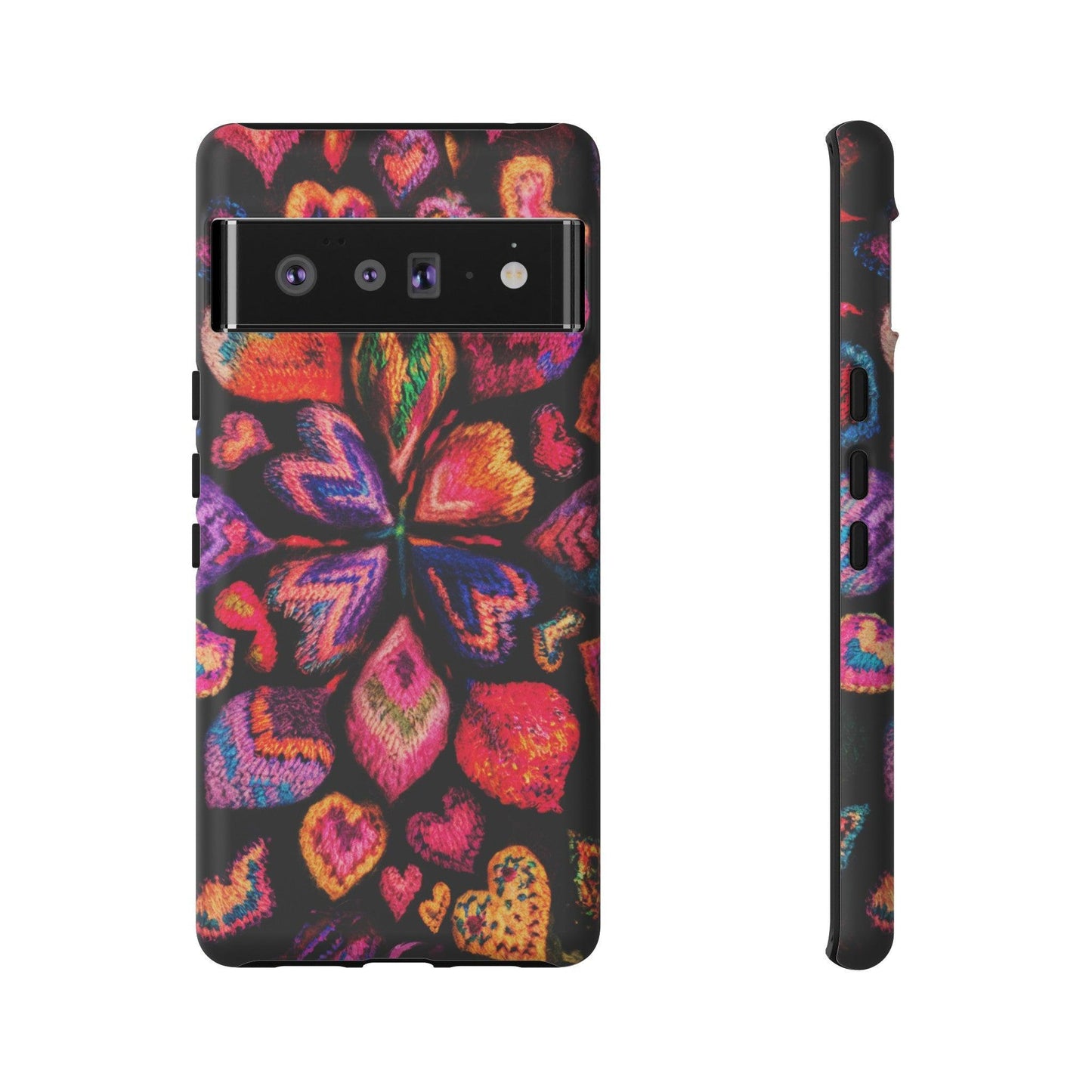 Tough Phone Case :" Eclectic Elegance Phone Case Collection" ( Hearts patterns)