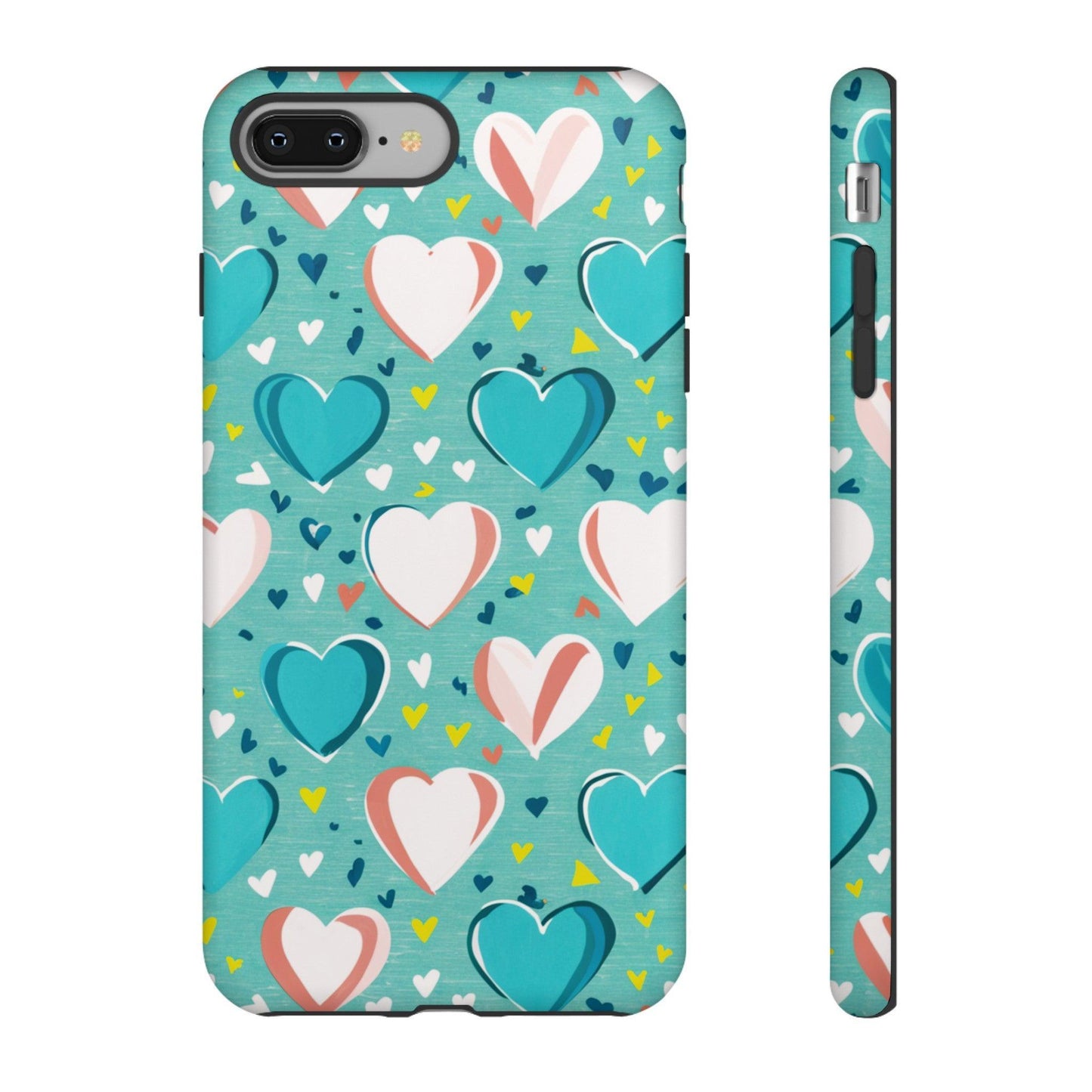 Tough Phone Case :" Eclectic Elegance Phone Case Collection" ( Hearts patterns)