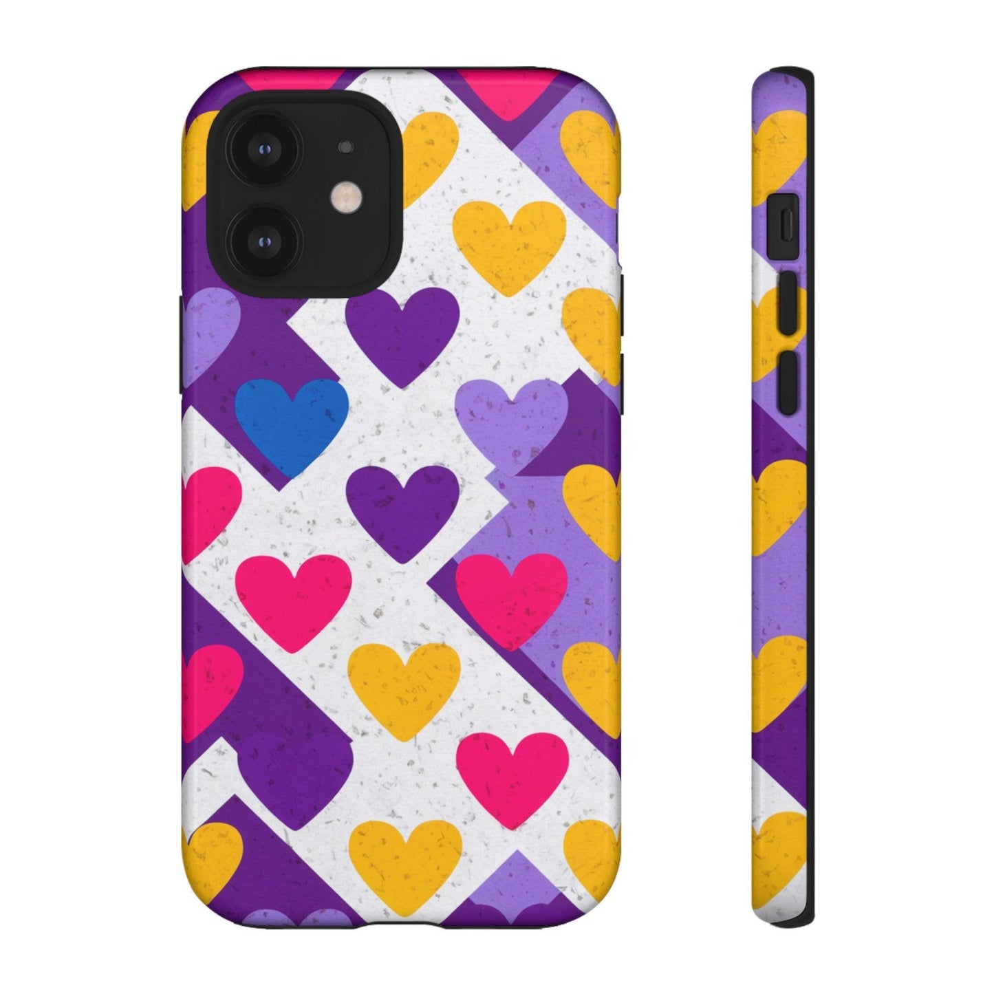 Tough Phone Case :" Eclectic Elegance Phone Case Collection" ( Hearts patterns)