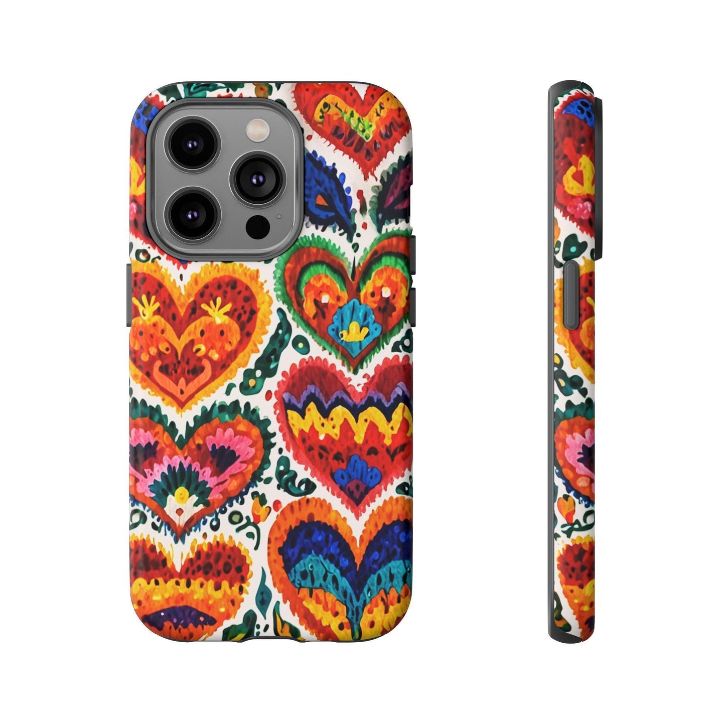 Tough Phone Case :" Eclectic Elegance Phone Case Collection" ( Hearts patterns)