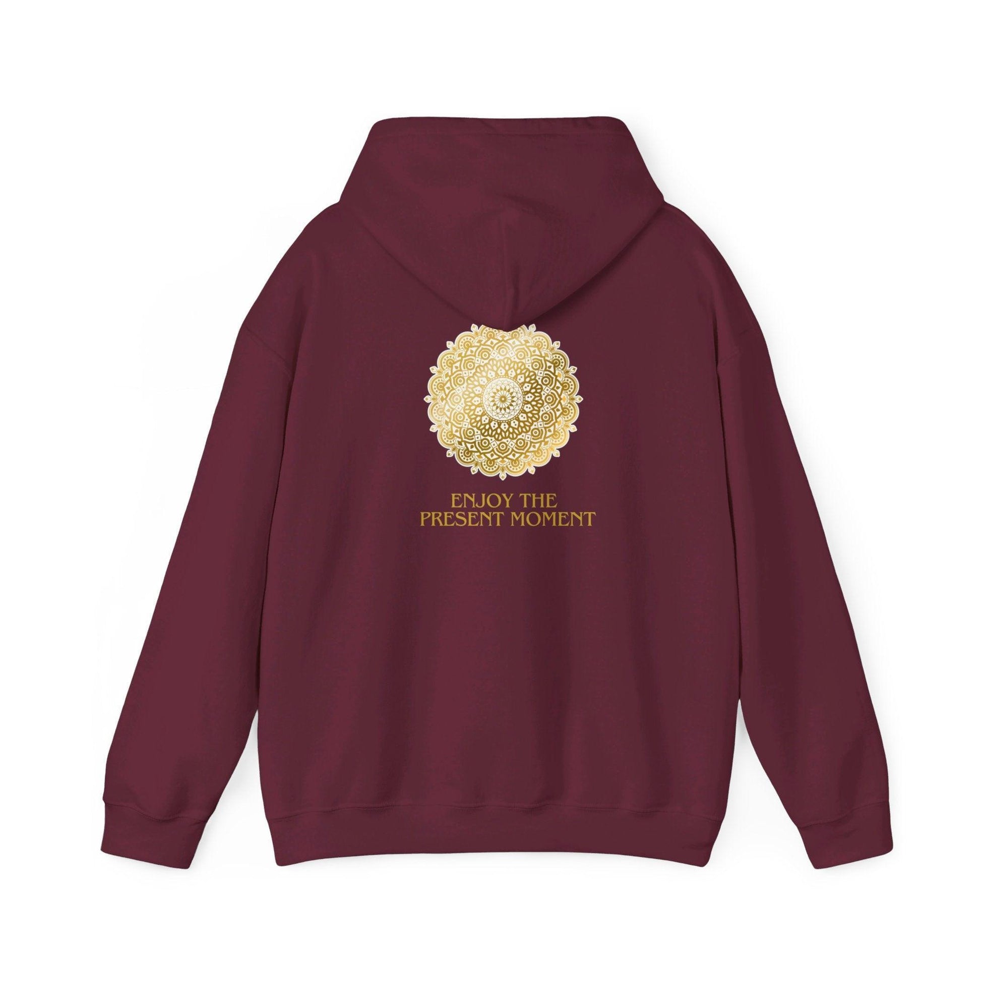 Enjoy the Present Moment & Be Grateful Unisex Heavy Blend™ Hooded Sweatshirt: - Cosmic Creations by Karen