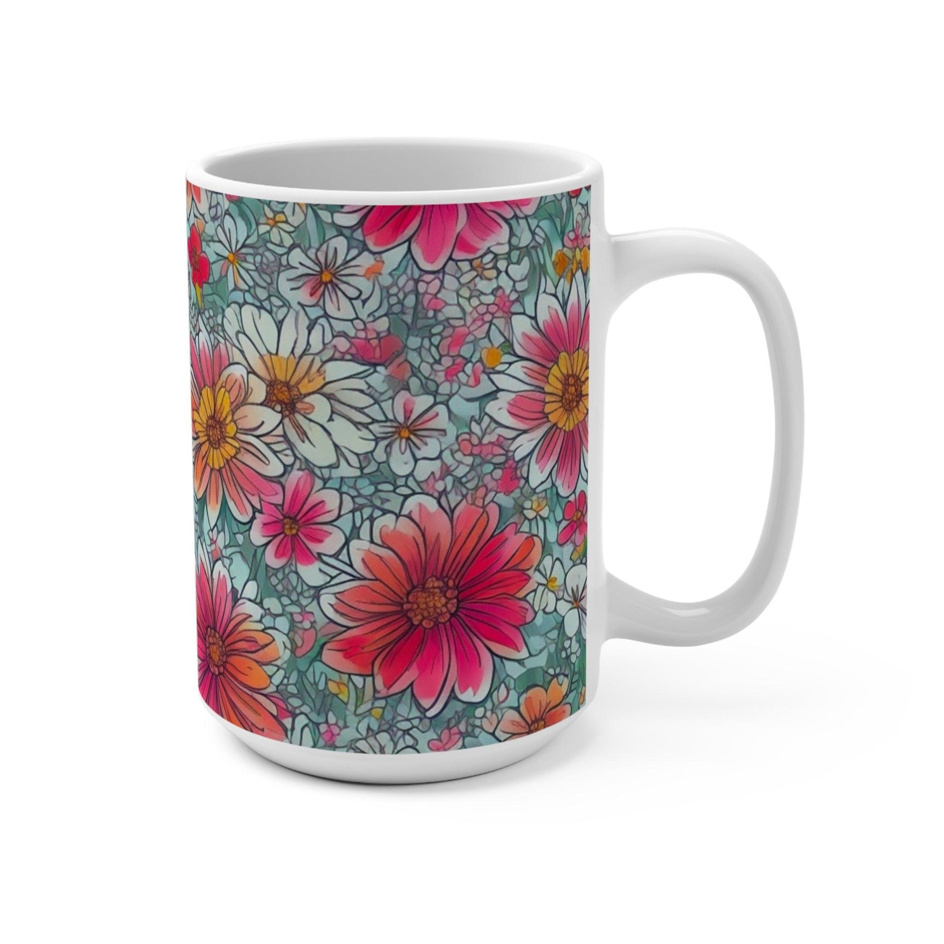 Mug with stunning floral and butterfly motifs, the perfect gift for any occasion or celebration for friends, family, and colleagues. - Cosmic Creations by Karen