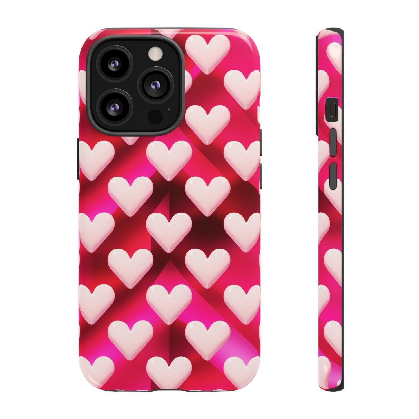 Tough Cellphone Case :" Eclectic Elegance Phone Case Collection" ( Hearts patterns)