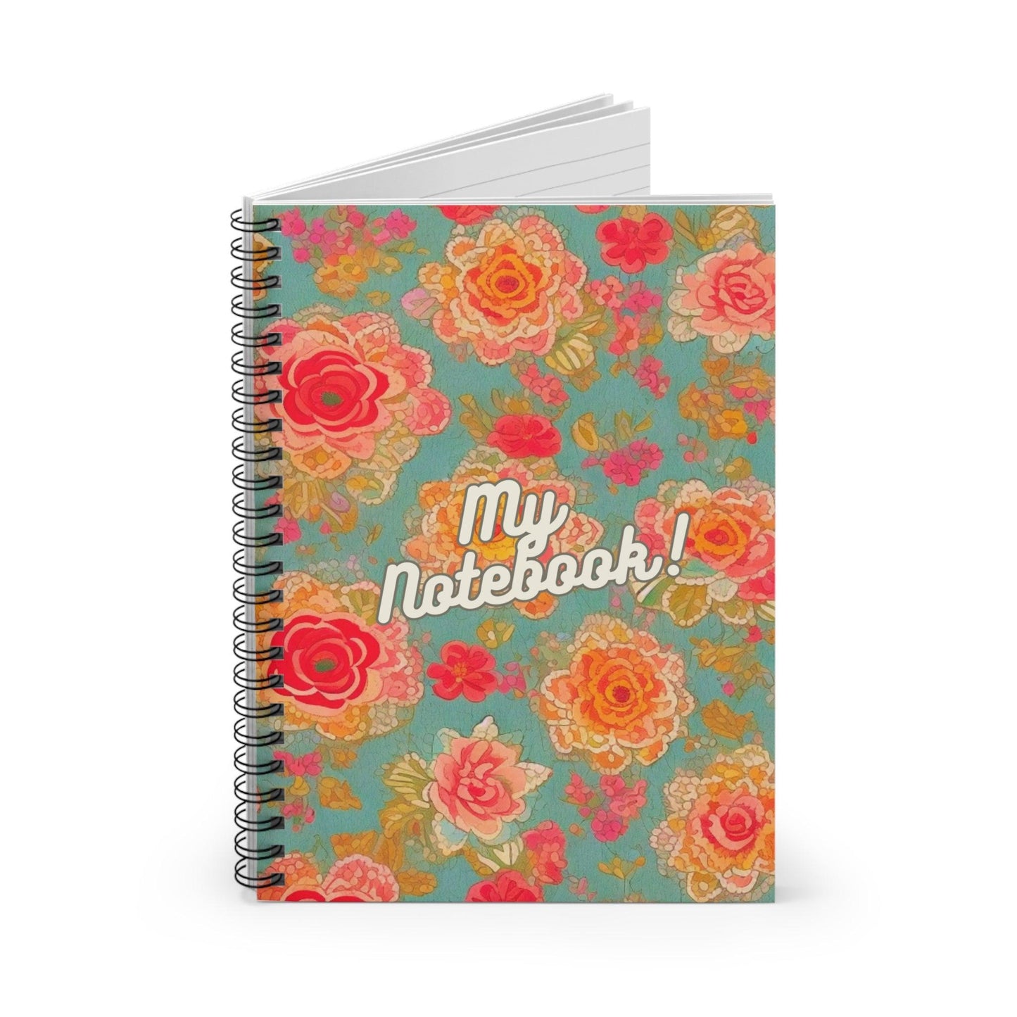 Floral Spiral Notebook for gift, writing, planning and school