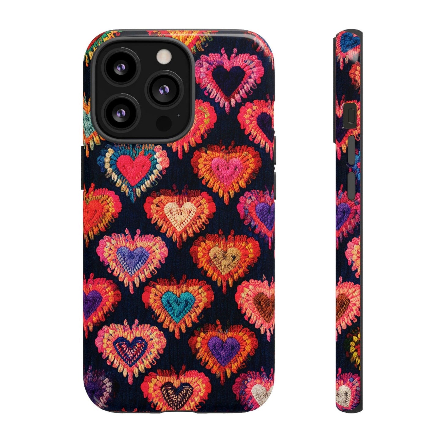 Tough Phone Case :" Eclectic Elegance Phone Case Collection" ( Hearts patterns)