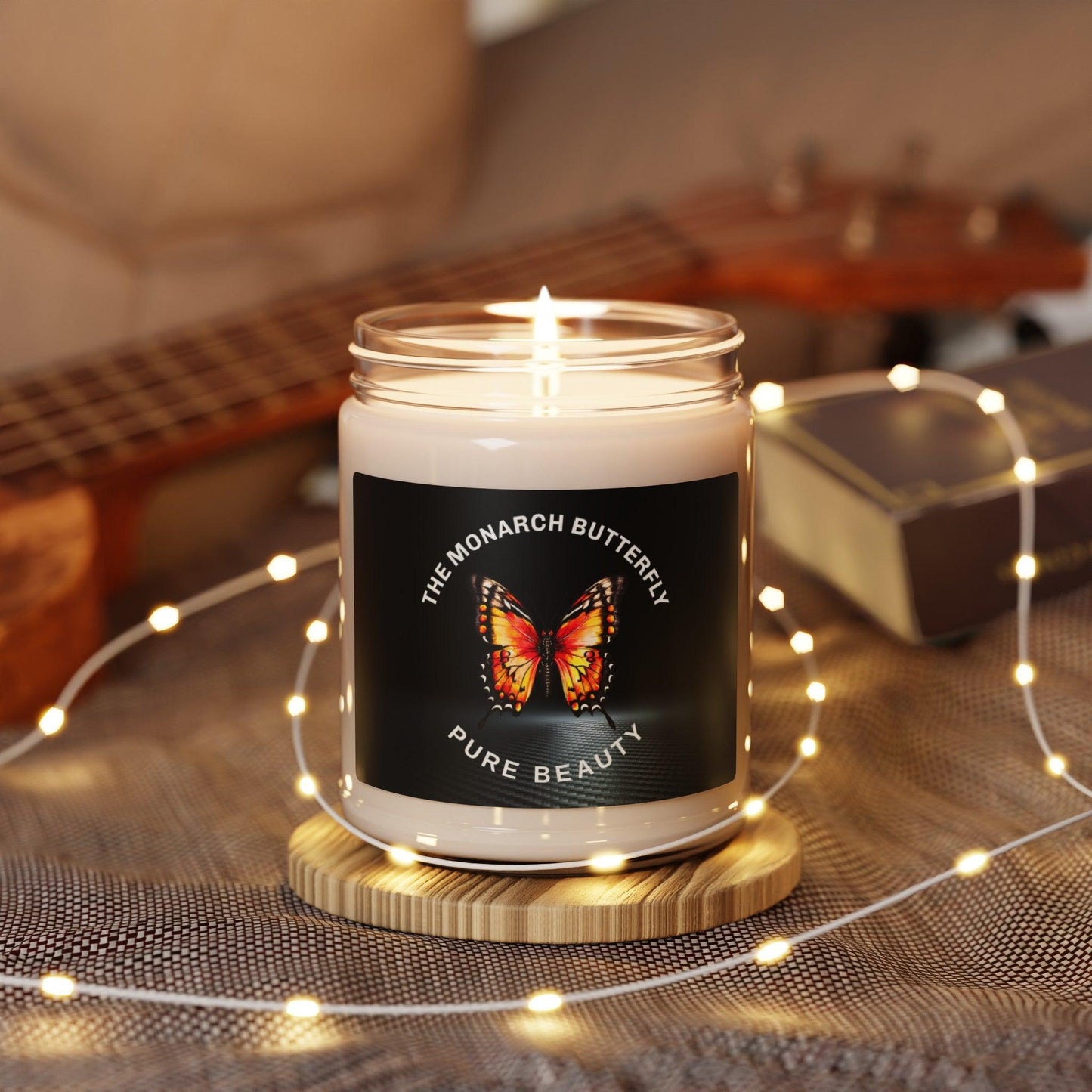 Monarch Butterfly Serenity Candle (Scented Soy Candle, 9oz ) - Cosmic Creations by Karen