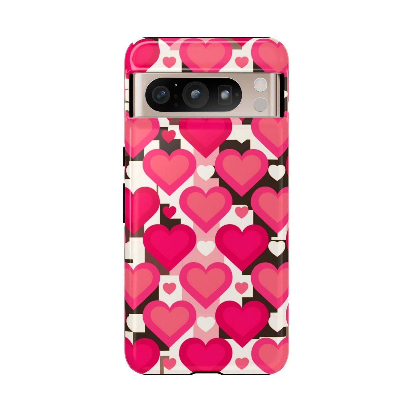 Tough Phone Case :" Eclectic Elegance Phone Case Collection" ( Hearts patterns)