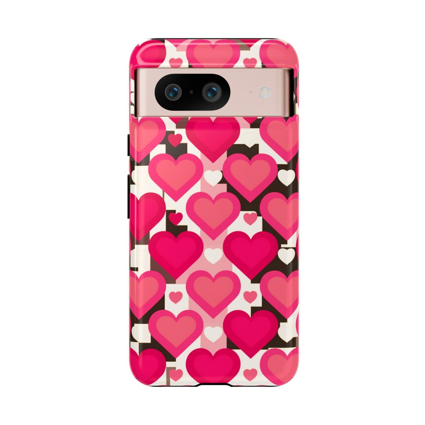 Tough Phone Case :" Eclectic Elegance Phone Case Collection" ( Hearts patterns)