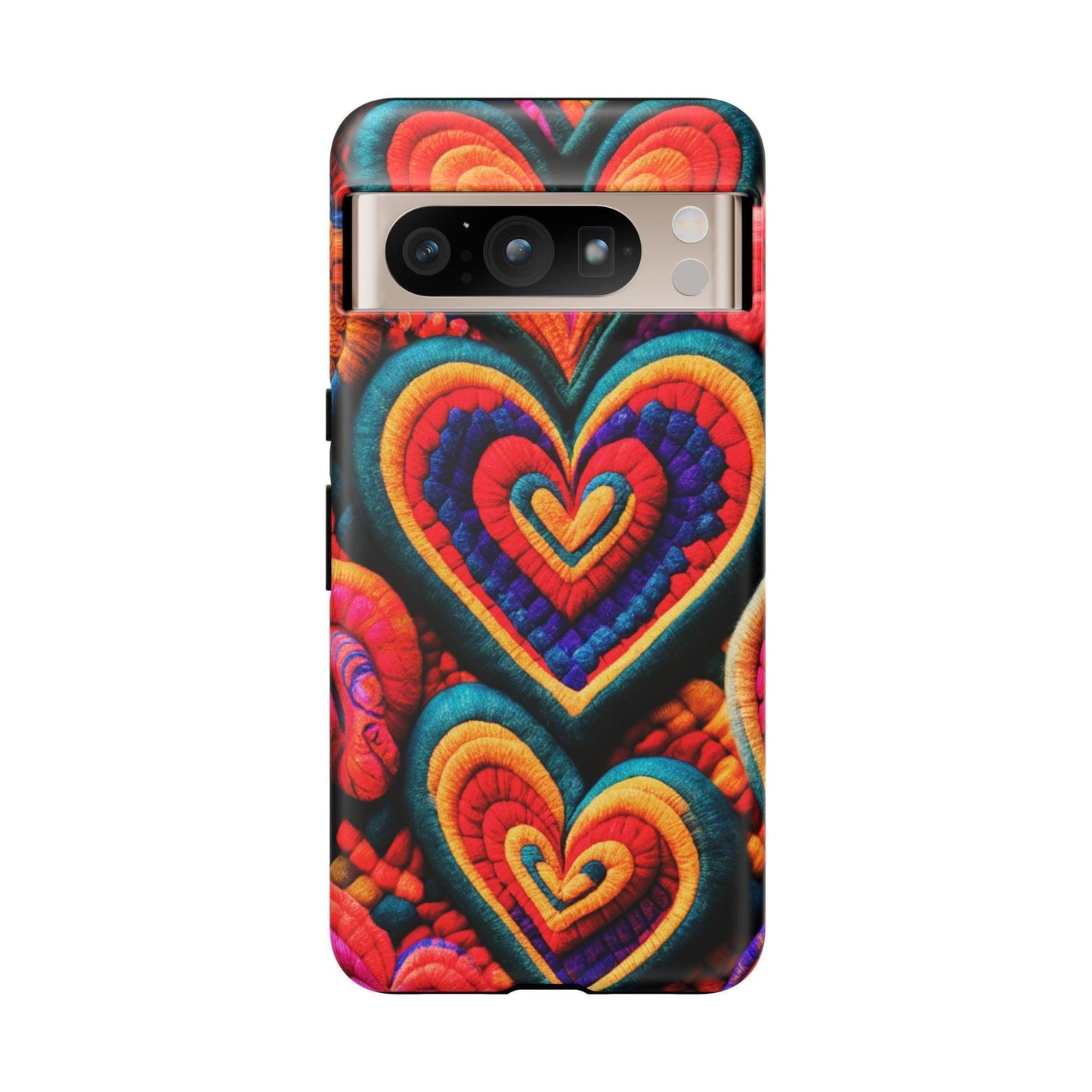 Tough Phone Case :" Eclectic Elegance Phone Case Collection" ( Hearts patterns)