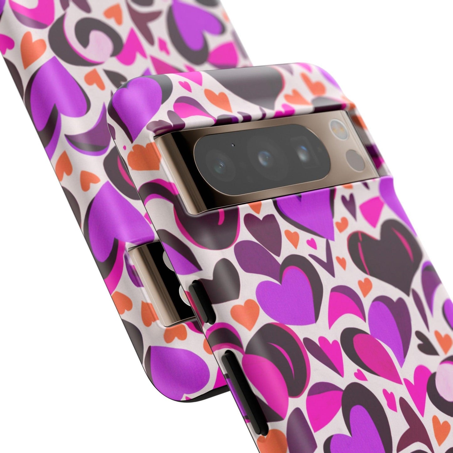 Tough Phone Case :" Eclectic Elegance Phone Case Collection" ( Hearts patterns)