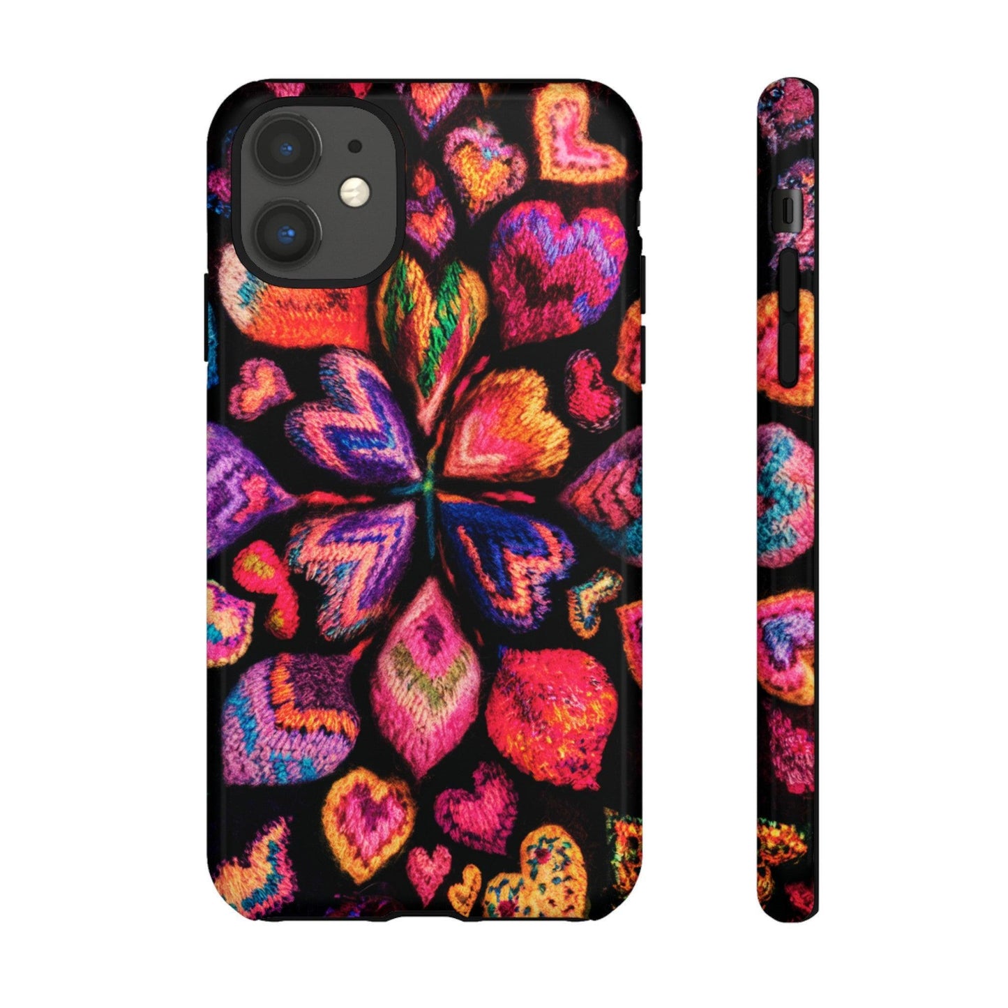 Tough Phone Case :" Eclectic Elegance Phone Case Collection" ( Hearts patterns)