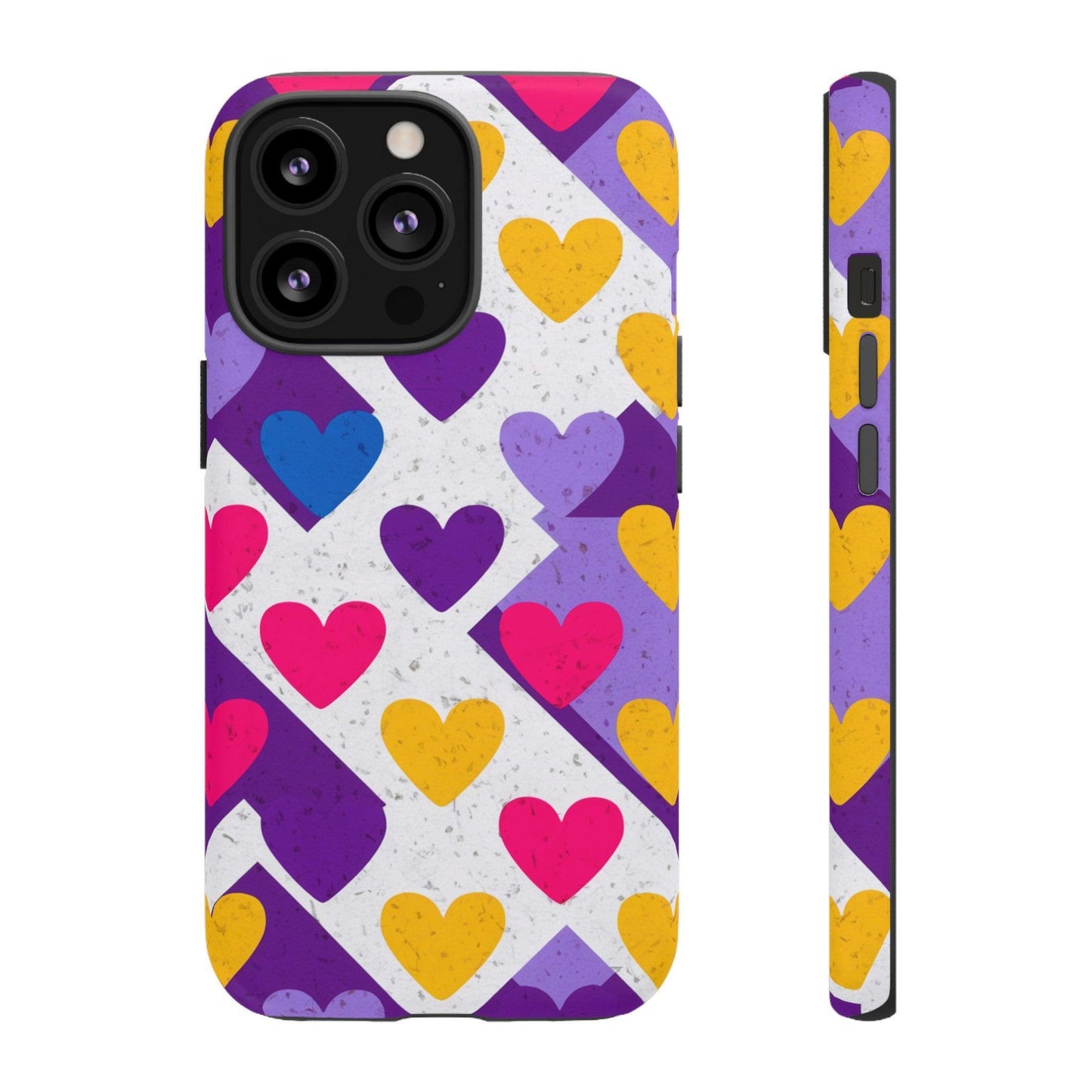 Tough Phone Case :" Eclectic Elegance Phone Case Collection" ( Hearts patterns)