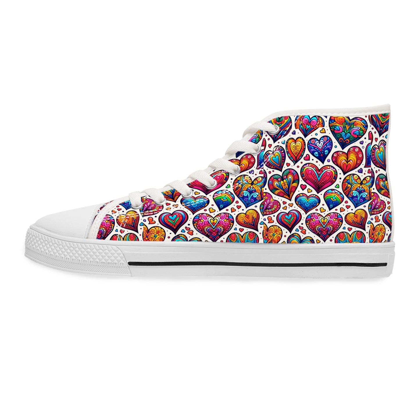 Awesome Hearts Design High Top Sneakers