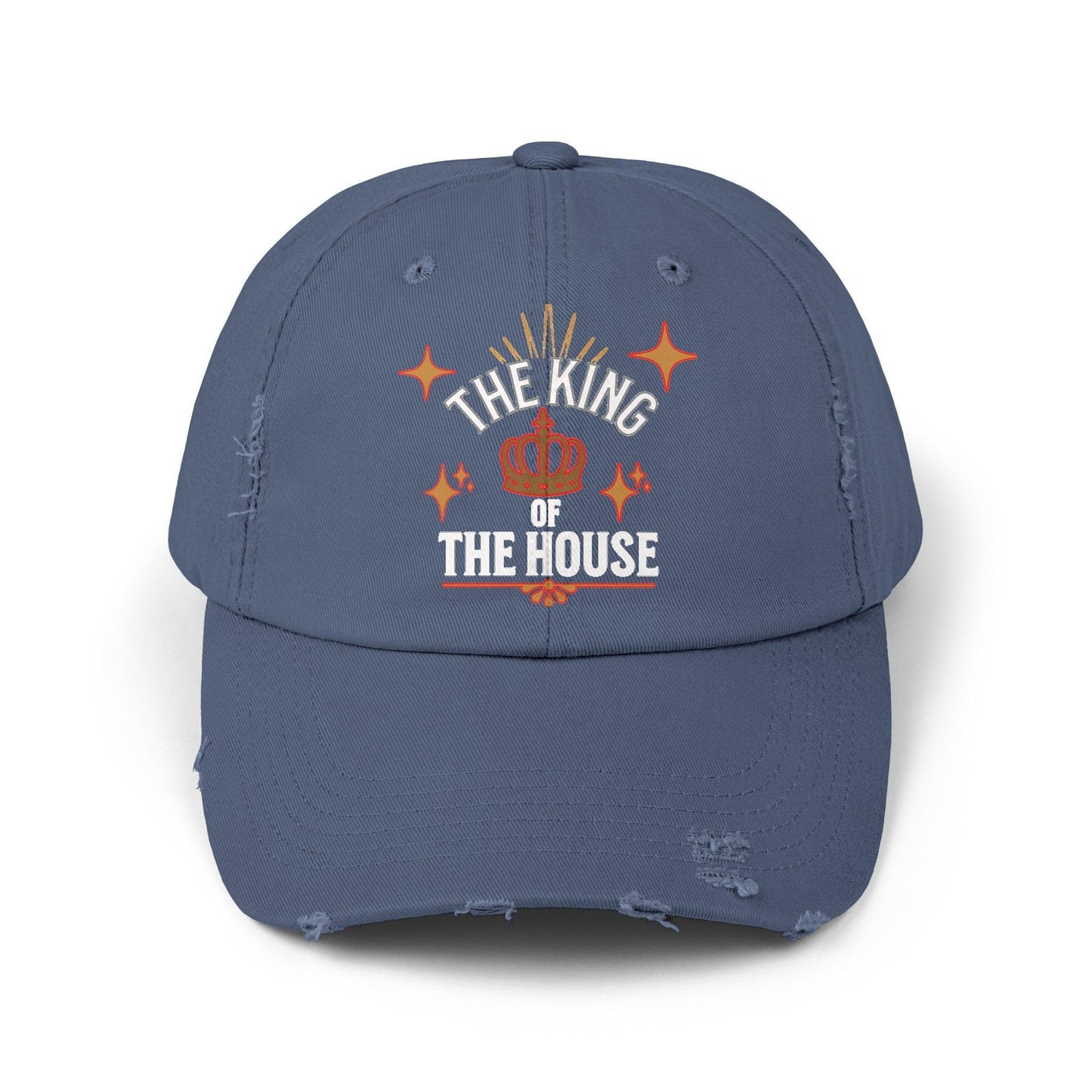 King's Distressed Cap :  "Dad, The King of the House Collection"