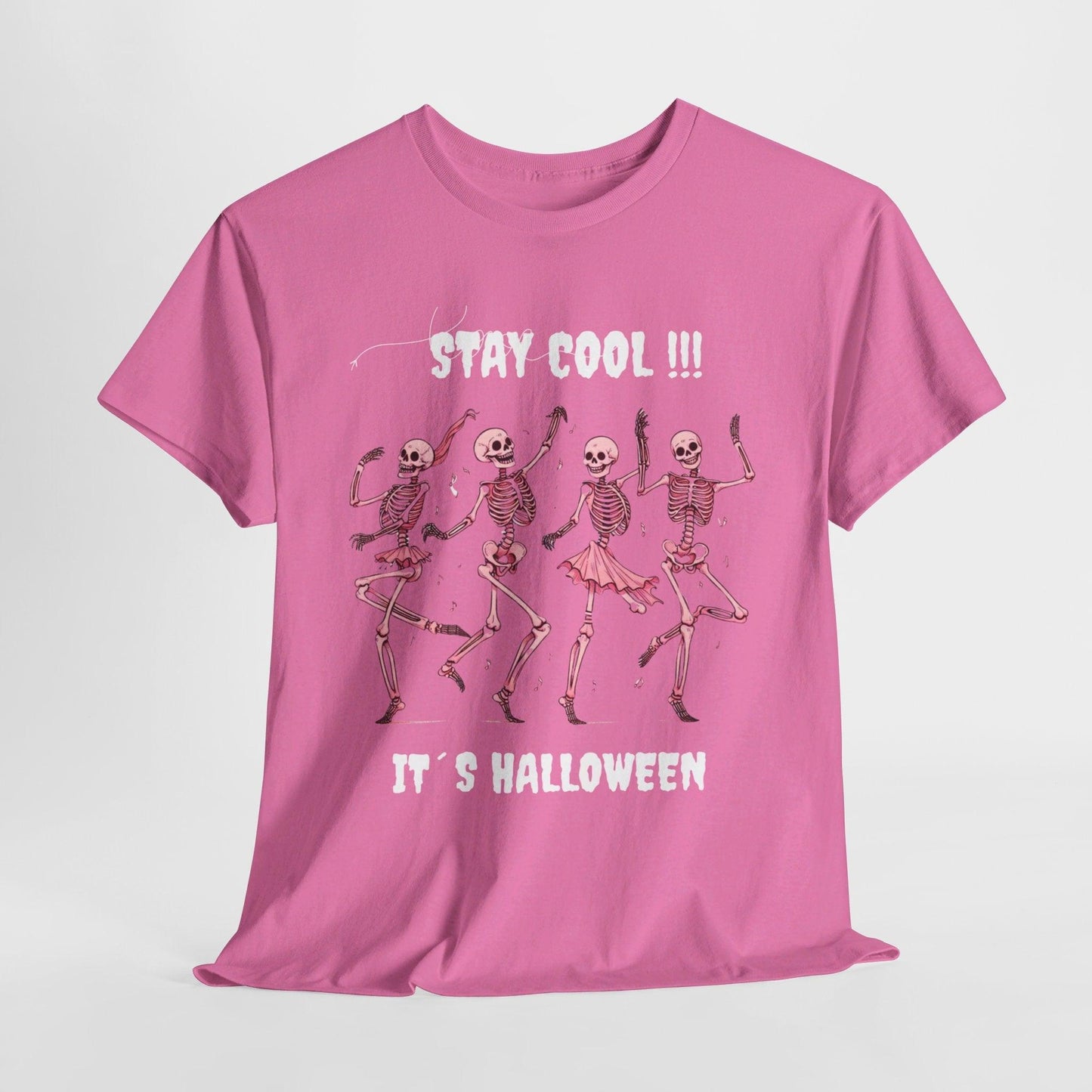 Unisex Heavy Cotton Tee - "Stay Cool, It's Halloween"