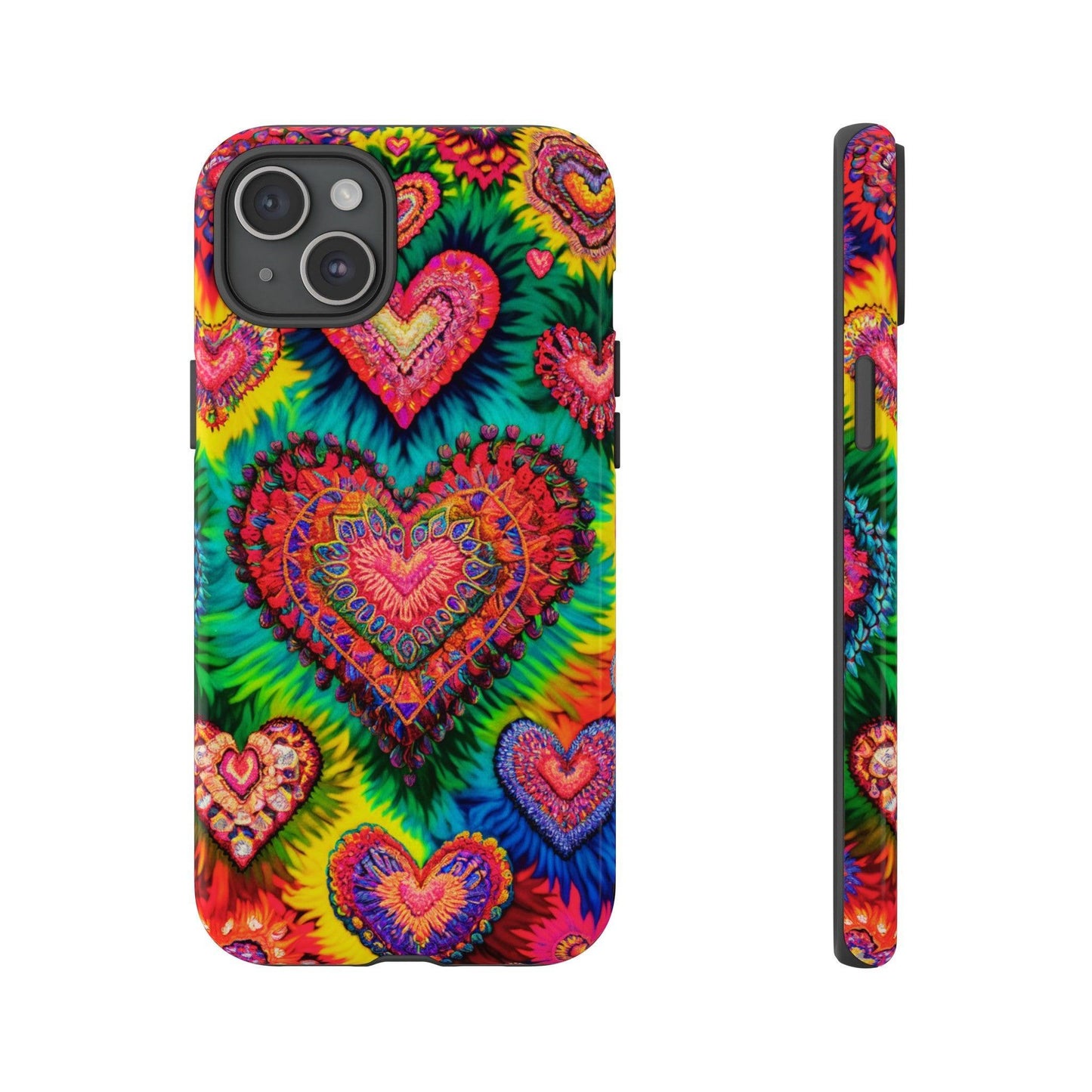 Tough Phone Case :" Eclectic Elegance Phone Case Collection" ( Hearts patterns)