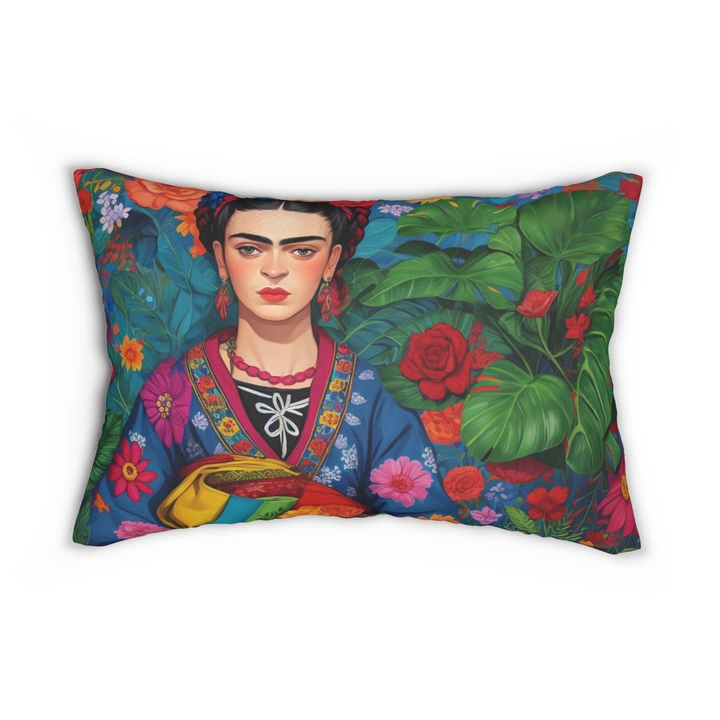 Frida's Comfort - Vibrant Lumbar Pillow, perfect to rest, for home decor or as a gift - Cosmic Creations by Karen