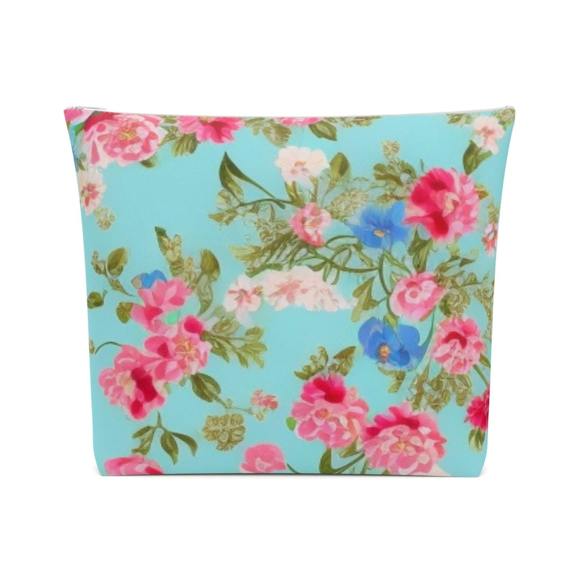 Colorful Floral Cotton Cosmetic Bag Vibrant and Stylish Makeup Bag, Perfect for Personal Use & Gifts - Cosmic Creations by Karen