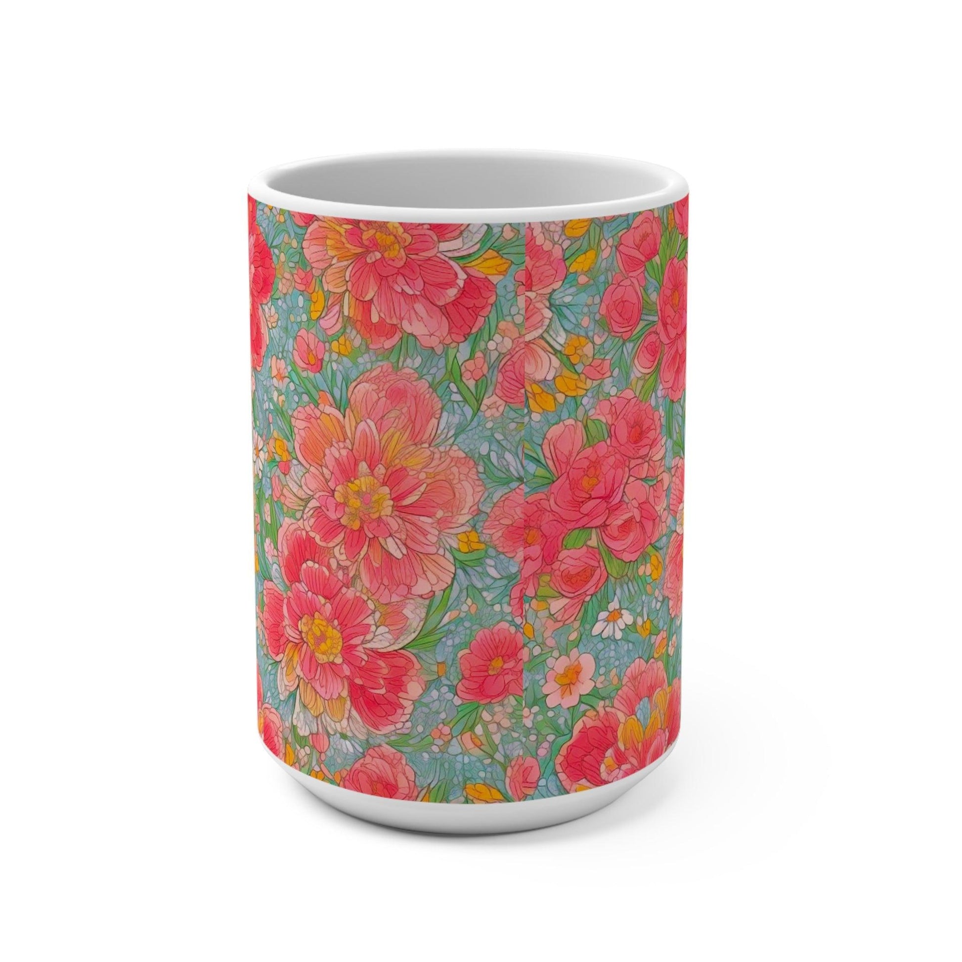 Mug with stunning floral motifs, the perfect gift for any occasion or celebration for friends, family, and colleagues. - Cosmic Creations by Karen