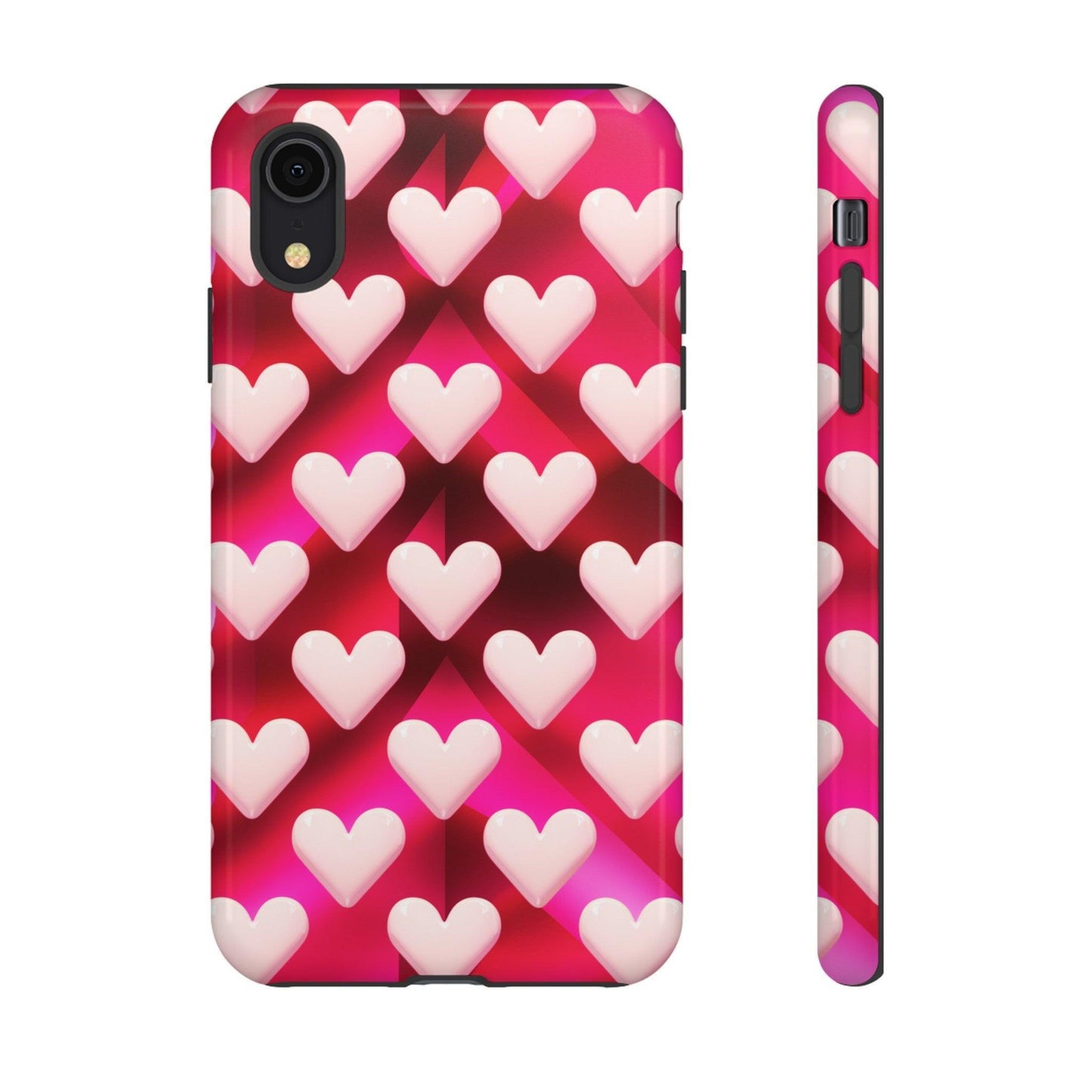 Tough Cellphone Case :" Eclectic Elegance Phone Case Collection" ( Hearts patterns)