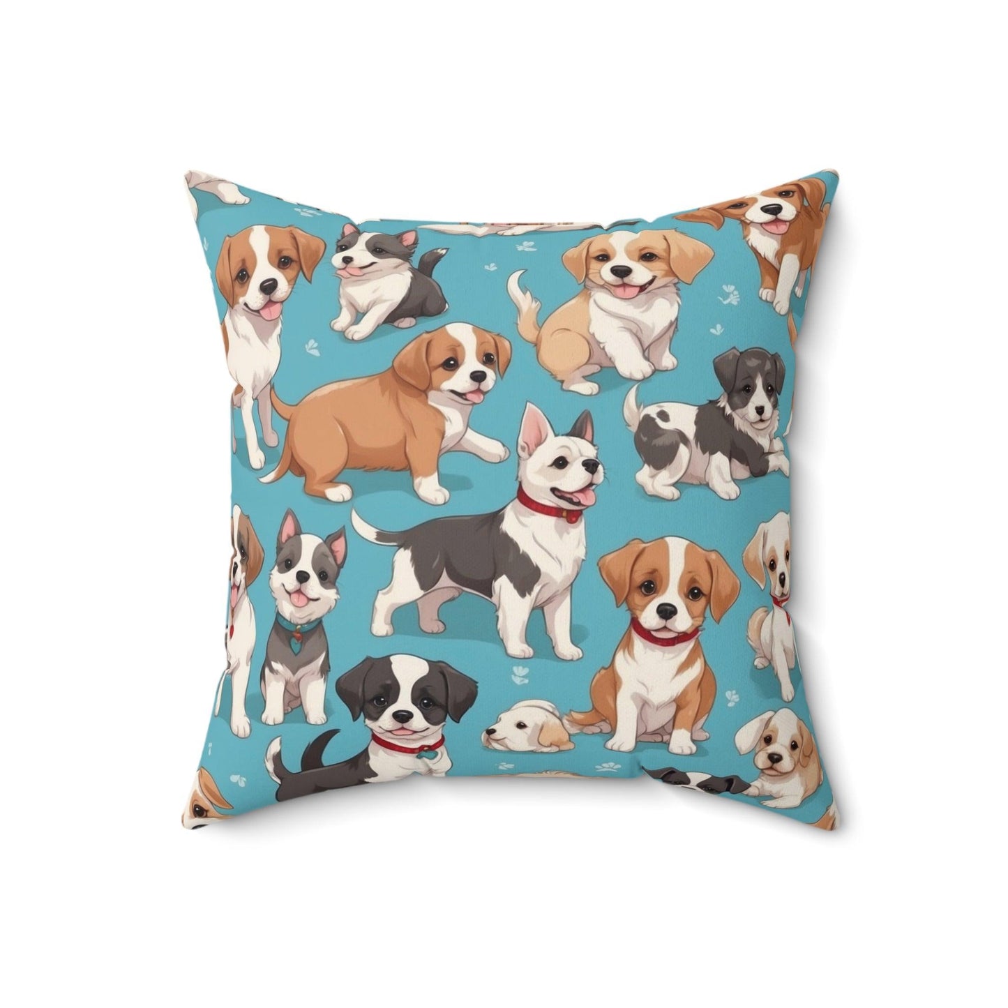 Snuggle Pup Square Pillow | - Cosmic Creations by Karen