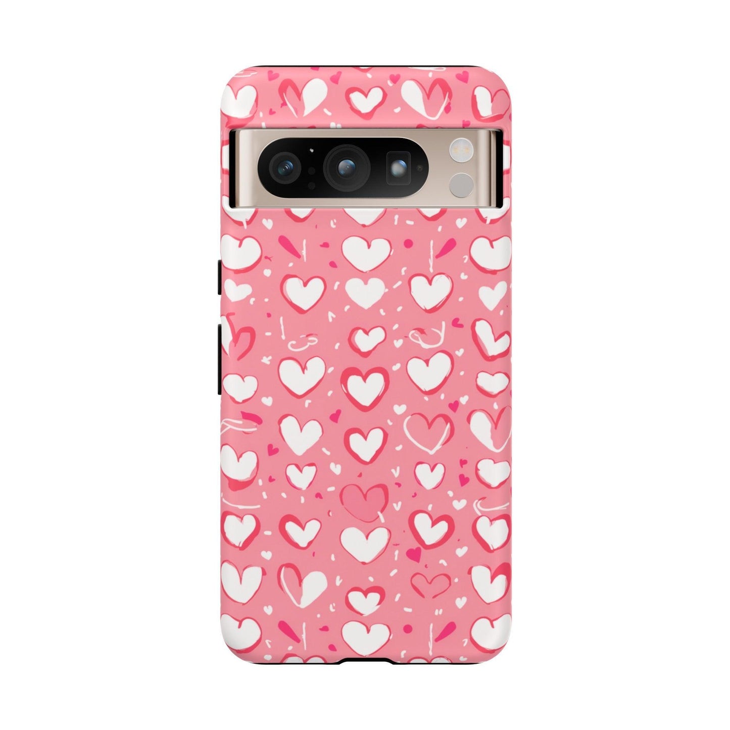 Tough Phone Case :" Eclectic Elegance Phone Case Collection" ( Hearts patterns)