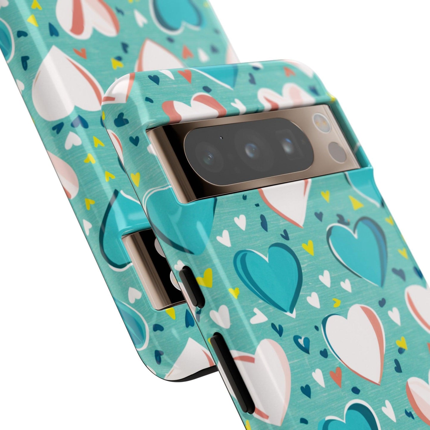 Tough Phone Case :" Eclectic Elegance Phone Case Collection" ( Hearts patterns)