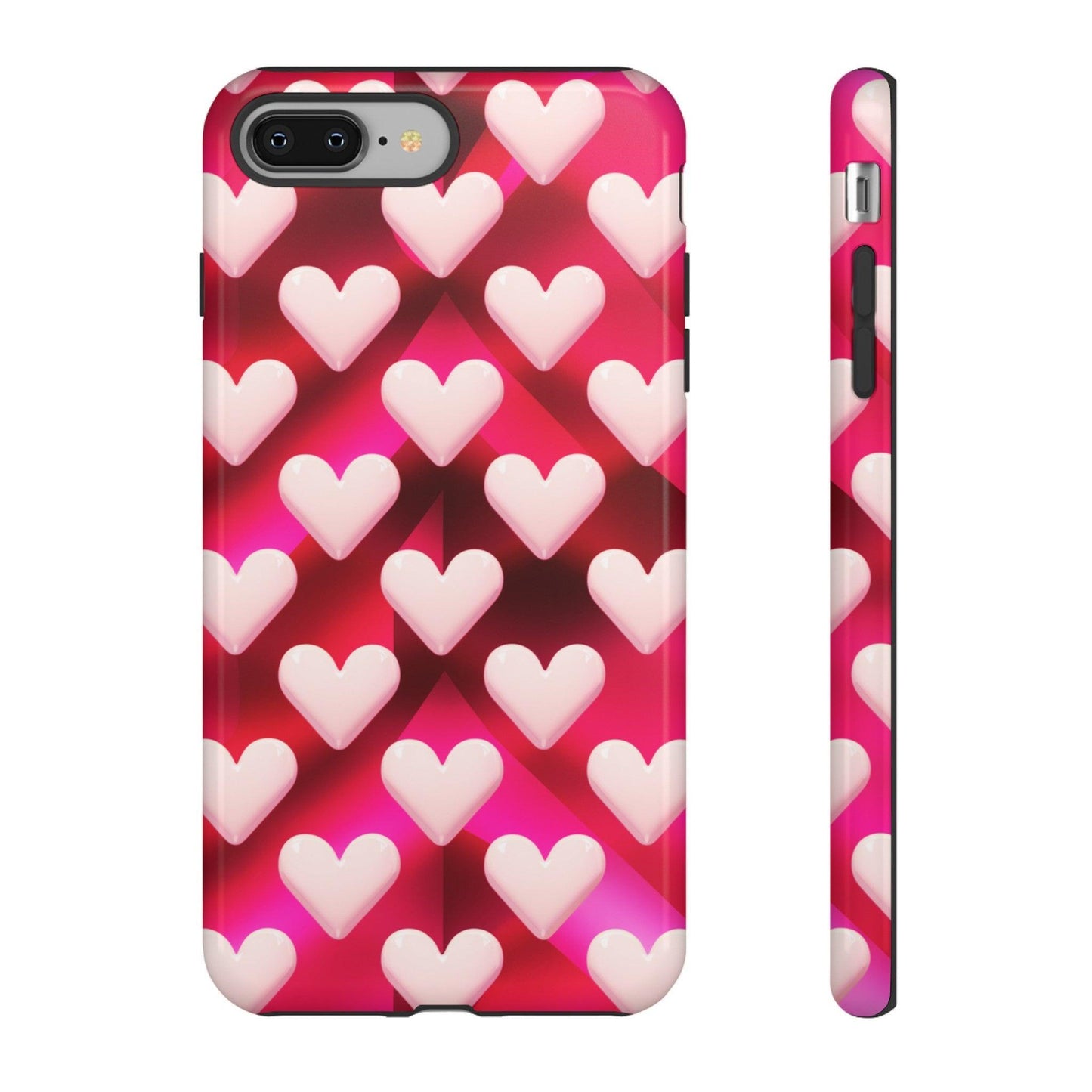 Tough Cellphone Case :" Eclectic Elegance Phone Case Collection" ( Hearts patterns)