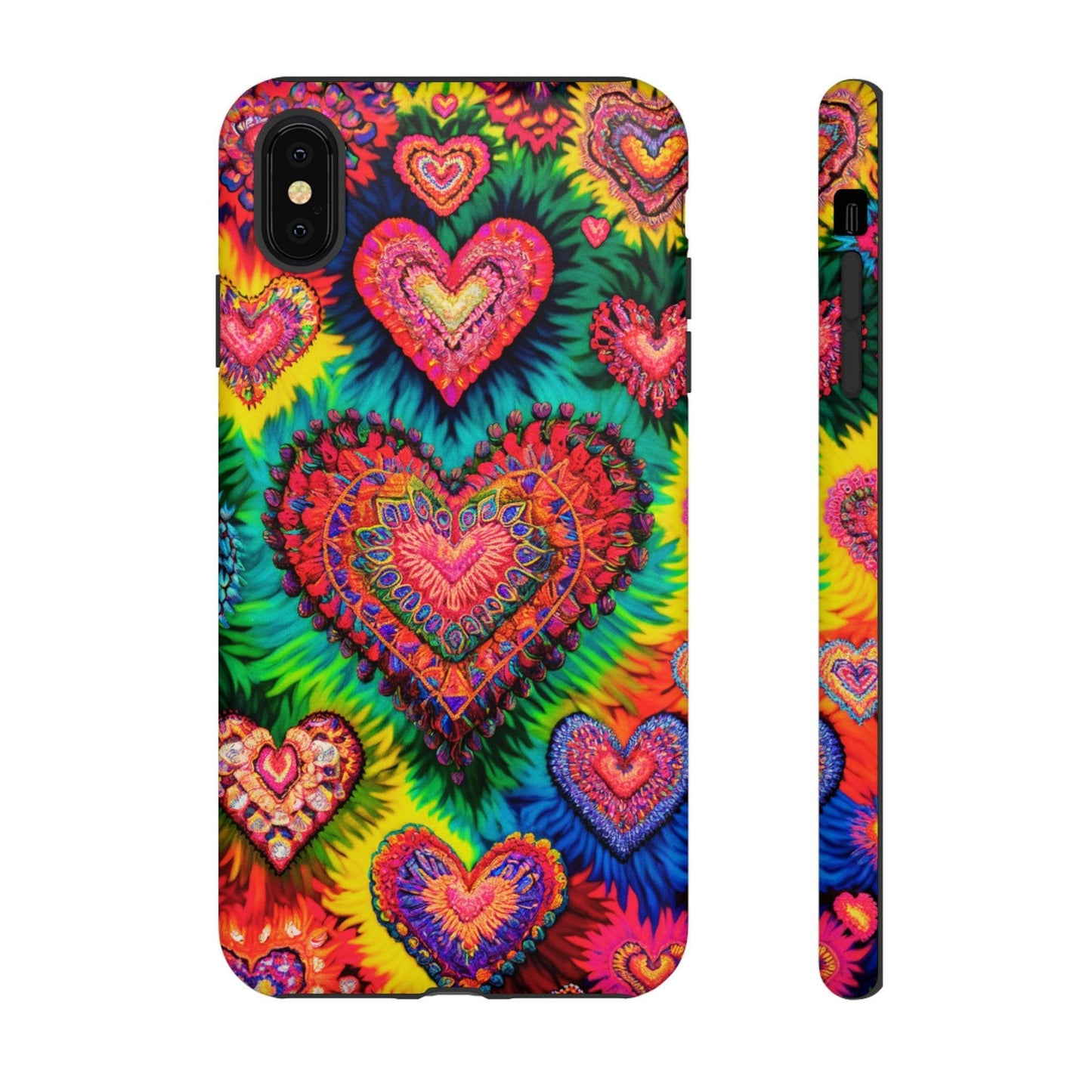 Tough Phone Case :" Eclectic Elegance Phone Case Collection" ( Hearts patterns)