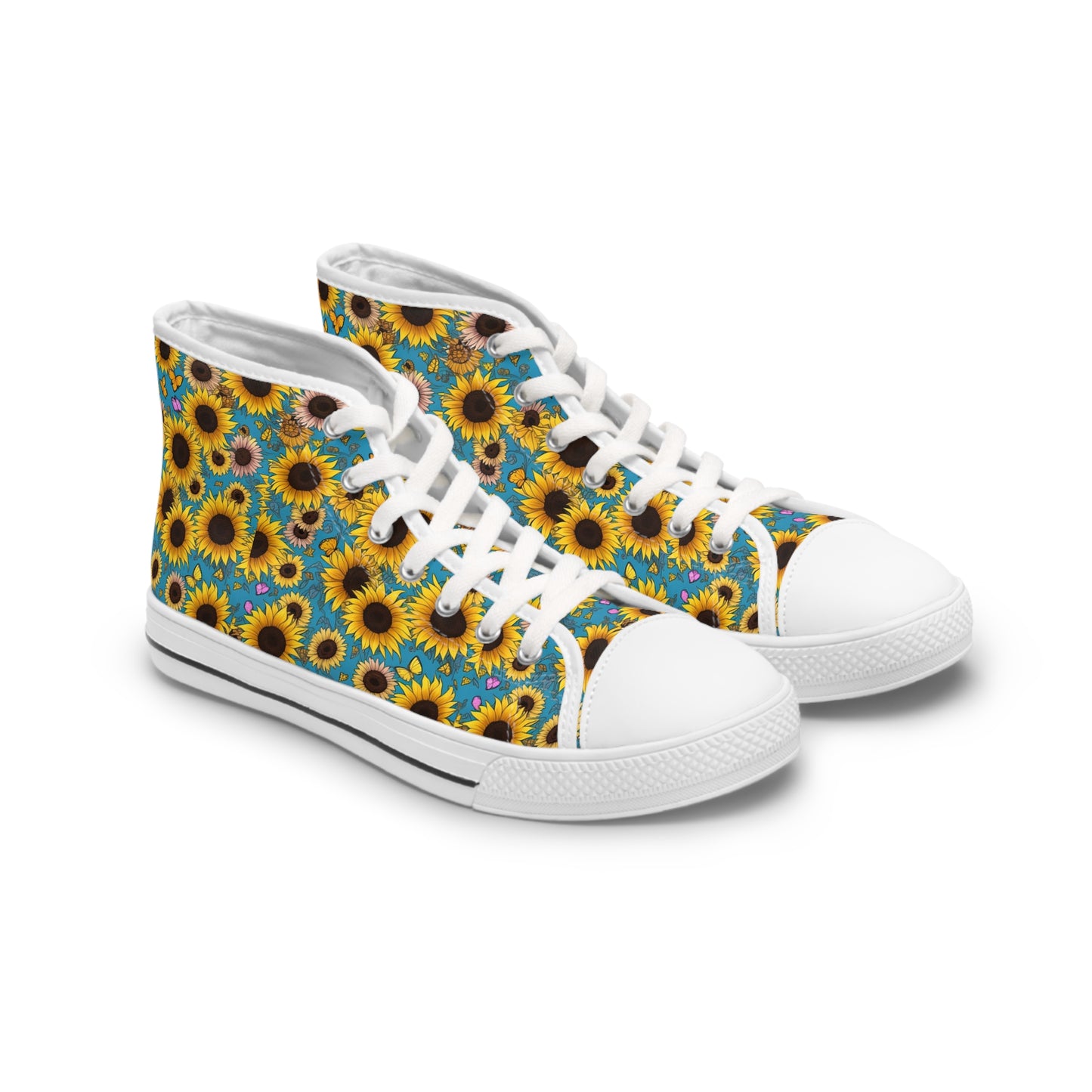 Awesome Sunflower Design High Top Sneakers