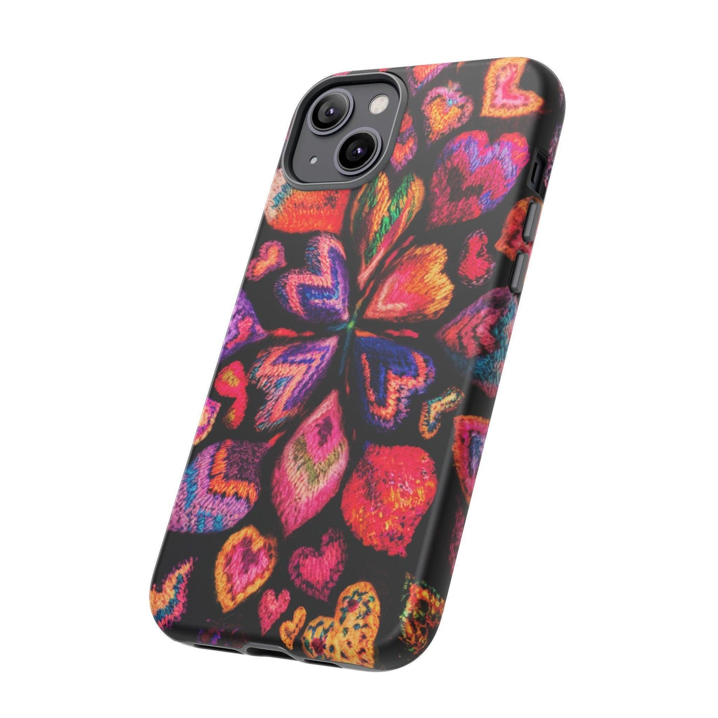 Tough Phone Case :" Eclectic Elegance Phone Case Collection" ( Hearts patterns)