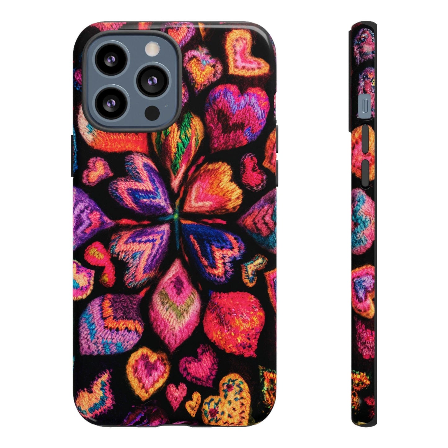 Tough Phone Case :" Eclectic Elegance Phone Case Collection" ( Hearts patterns)