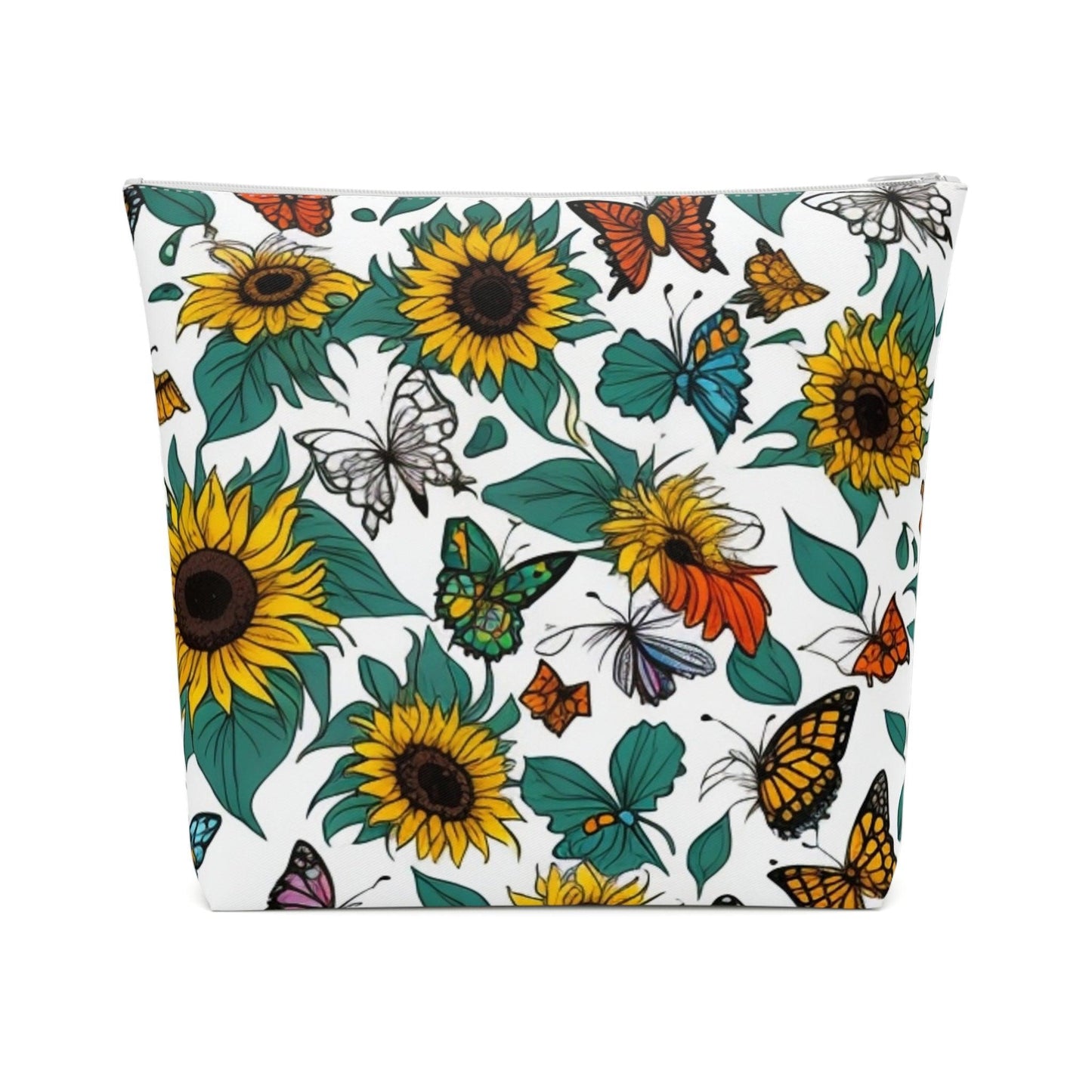 Colorful Floral Cotton Cosmetic Bag Vibrant and Stylish Makeup Bag, Perfect for Personal Use & Gifts - Cosmic Creations by Karen