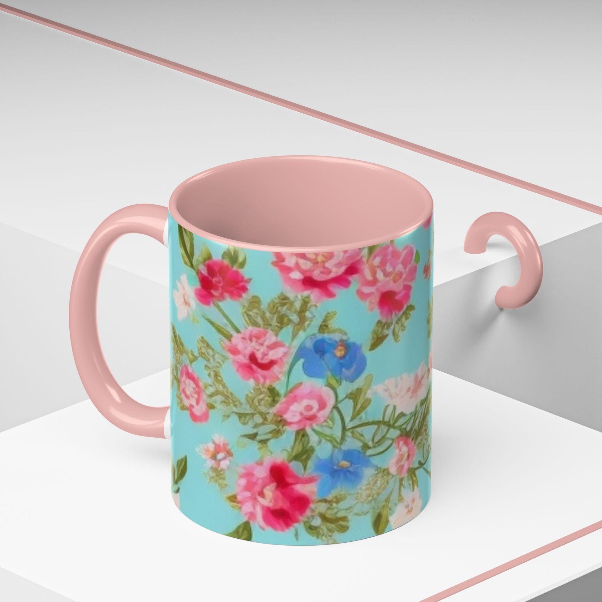 Coffee Mug with stunning floral motifs, the perfect gift for any occasion or celebration for friends, family, and colleagues. - Cosmic Creations by Karen