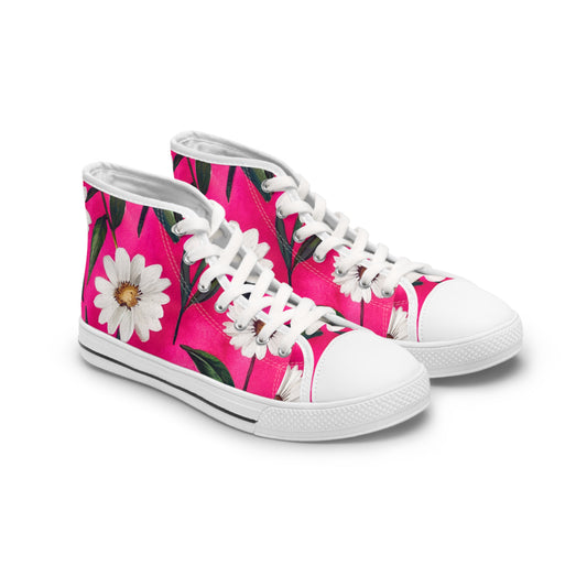 Awesome Floral Design High Top Sneakers