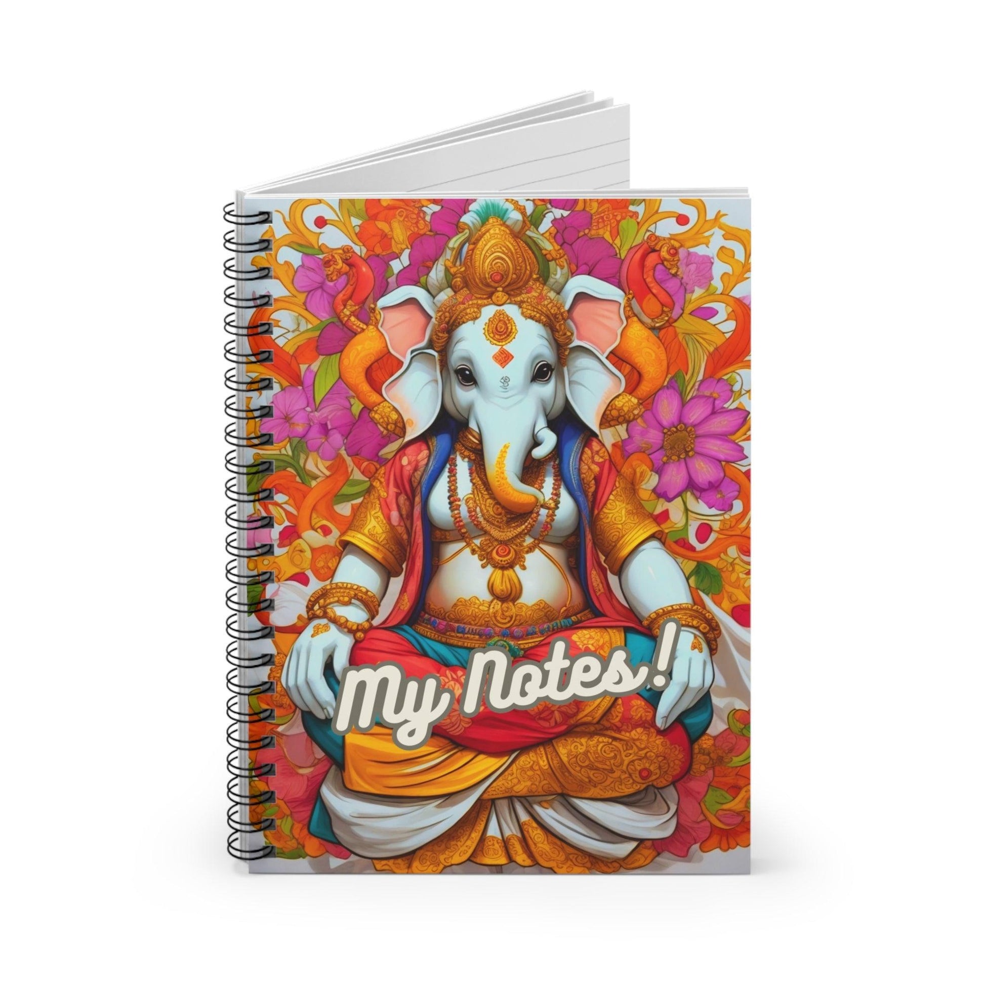 Ganesha's Wisdom - Spiral Notebook a perfect gift and an incredible companion in everiday life - Cosmic Creations by Karen