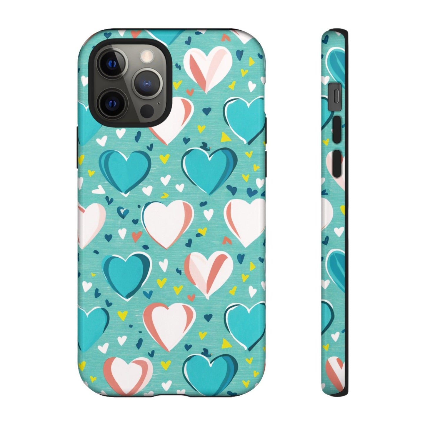 Tough Phone Case :" Eclectic Elegance Phone Case Collection" ( Hearts patterns)